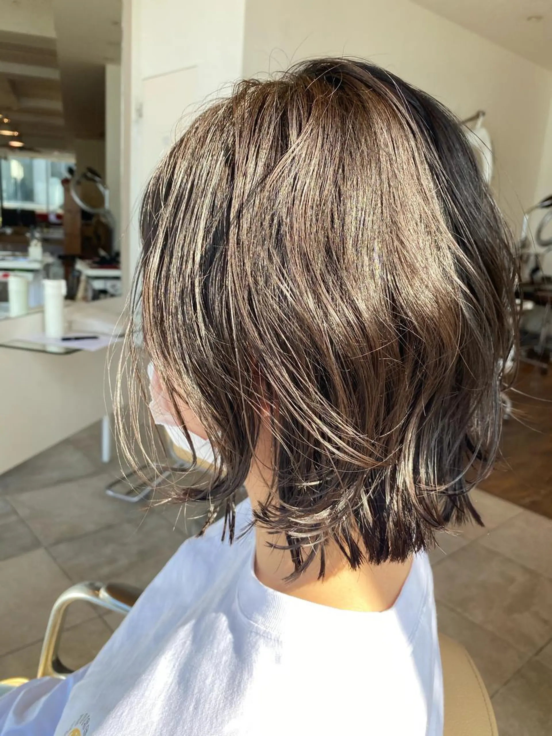 ショート パーマ 切りっぱなしボブ ボブ モダーン北鎌倉所属・中溝 アカリのヘアスタイル