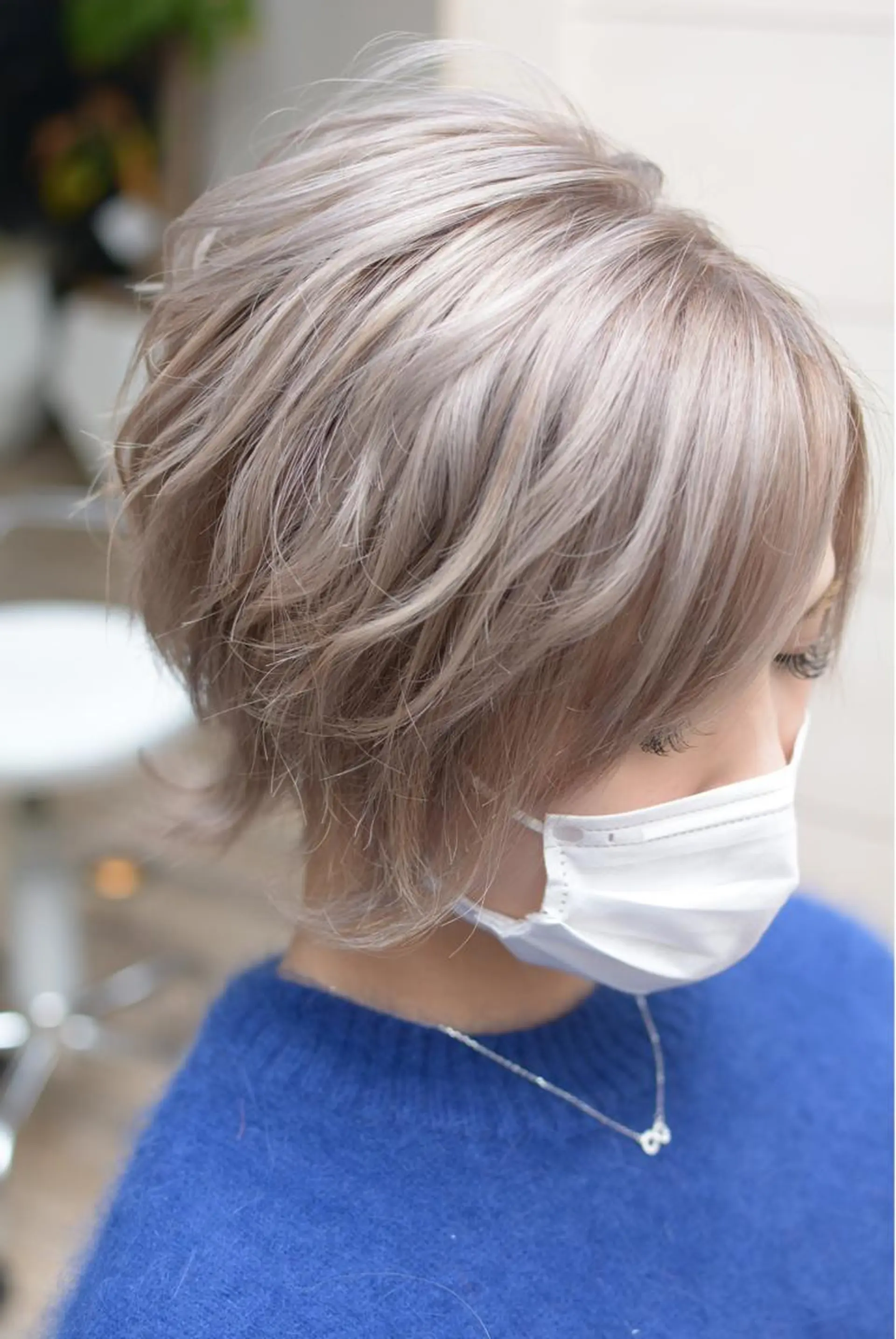 ショート アッシュ レディース専用🌷咲 の垢抜けブリーチ部屋のヘアスタイル