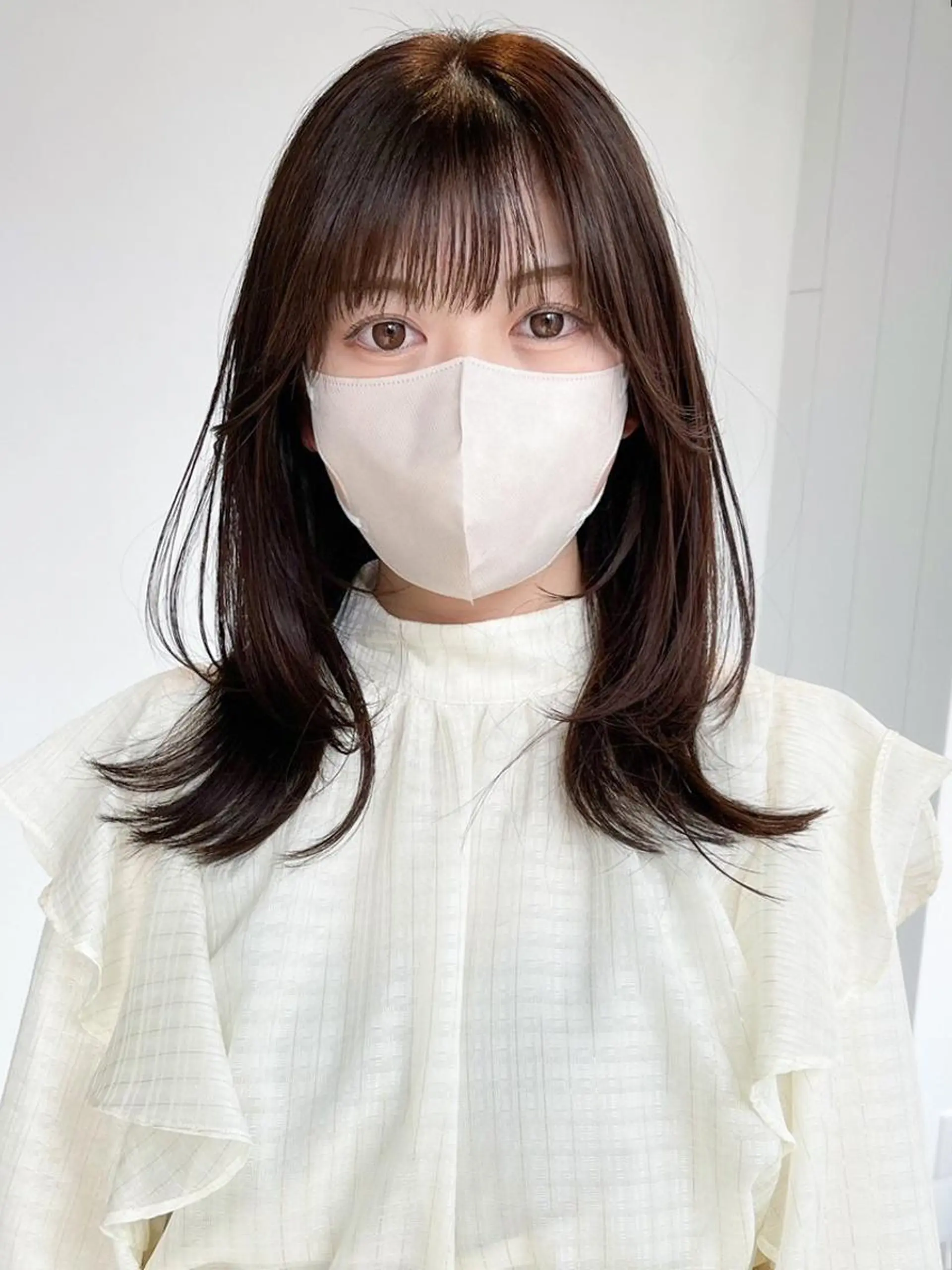 ミディアム カラー パーマ ヘアアレンジ レイヤーカット ITbyALBUM 八王子店のヘアスタイル