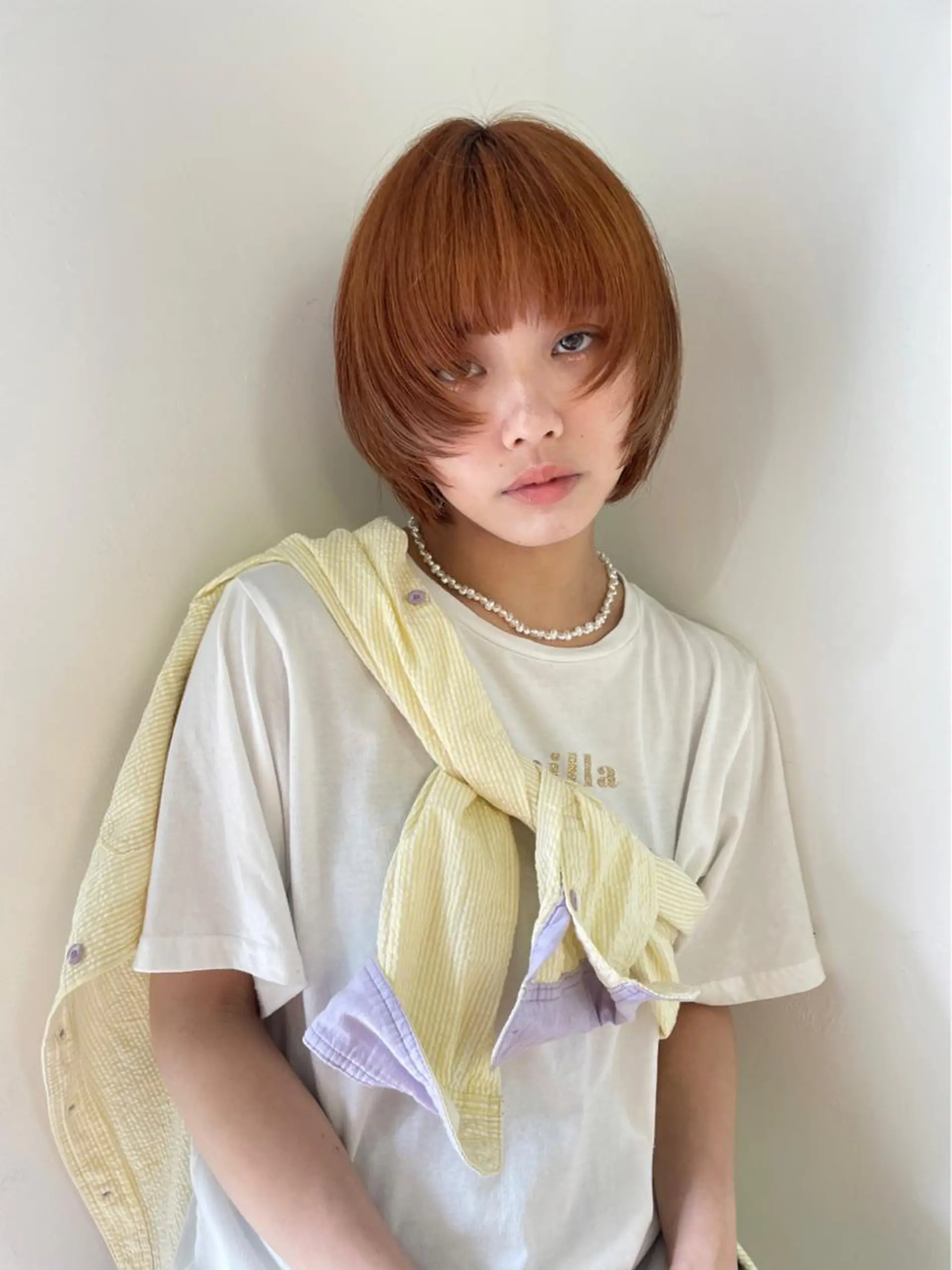 ショート カラー ボブ ヘアカラー 透明カラー/レイヤー misaki °*のヘアスタイル