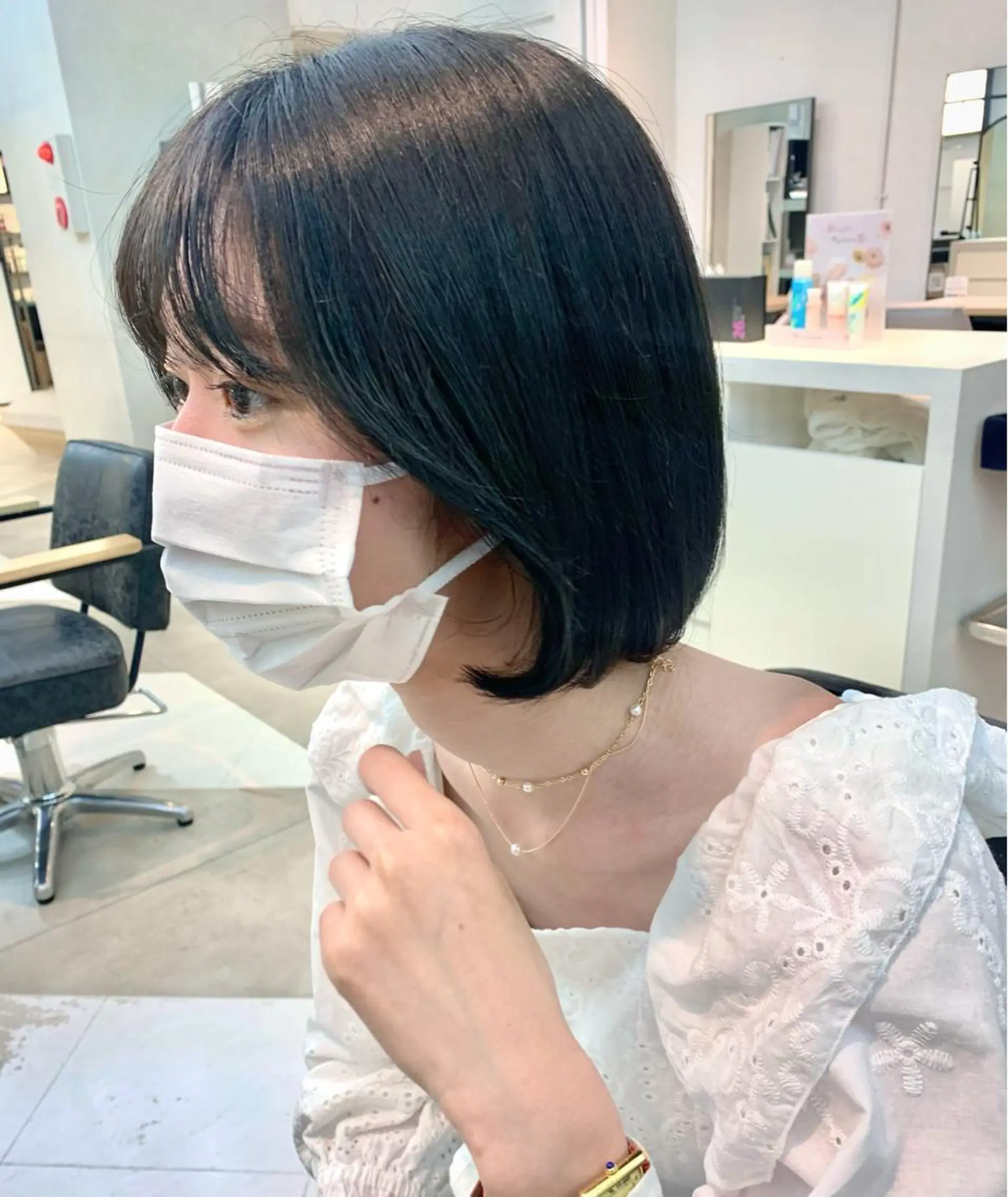 ショート カラー ボブ 韓国風ヘア カット ヘアカラー Kureha/ネイル レイヤー/酸性縮毛のヘアスタイル
