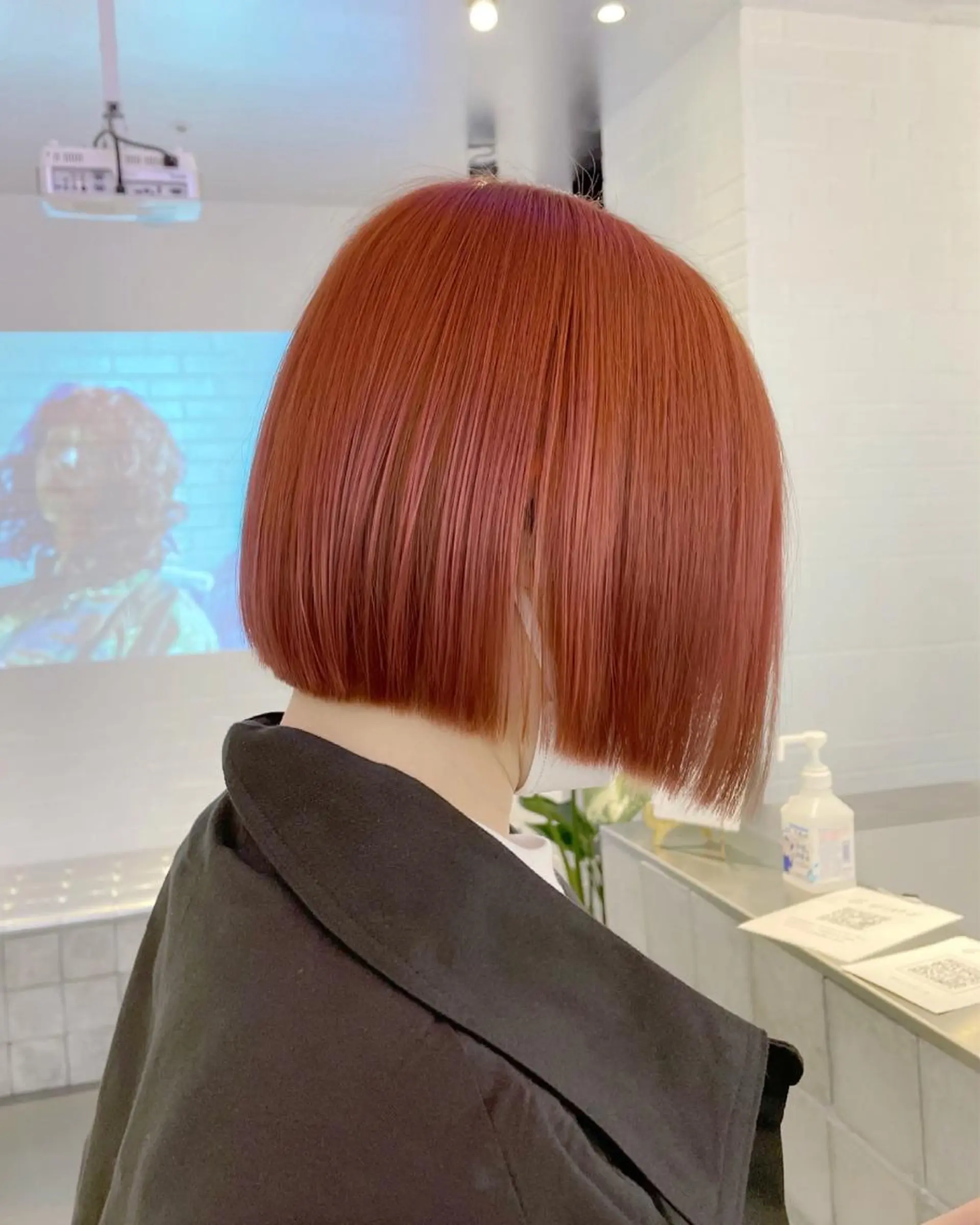 ロング カラー ヘアアレンジ オレンジ ピンクカラー ヘアカラー トリートメント ボブ×柔らかいカラー 🩰misaki𓍼のヘアスタイル