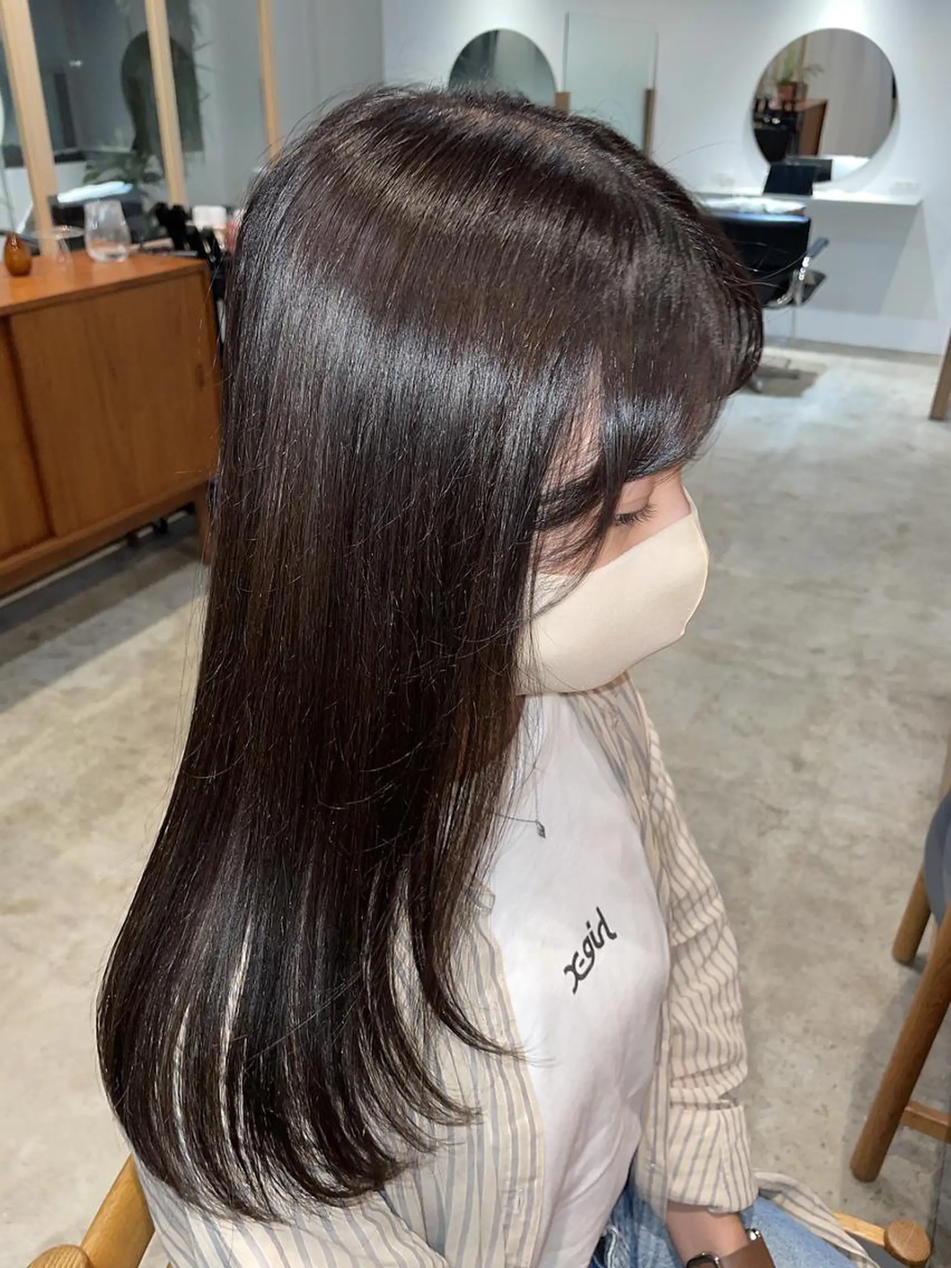 ミディアム カラー ミディアムパーマ ダブルカラー グラデーションカラー ハイライトカラー イルミナカラー CEINE PATHのヘアスタイル