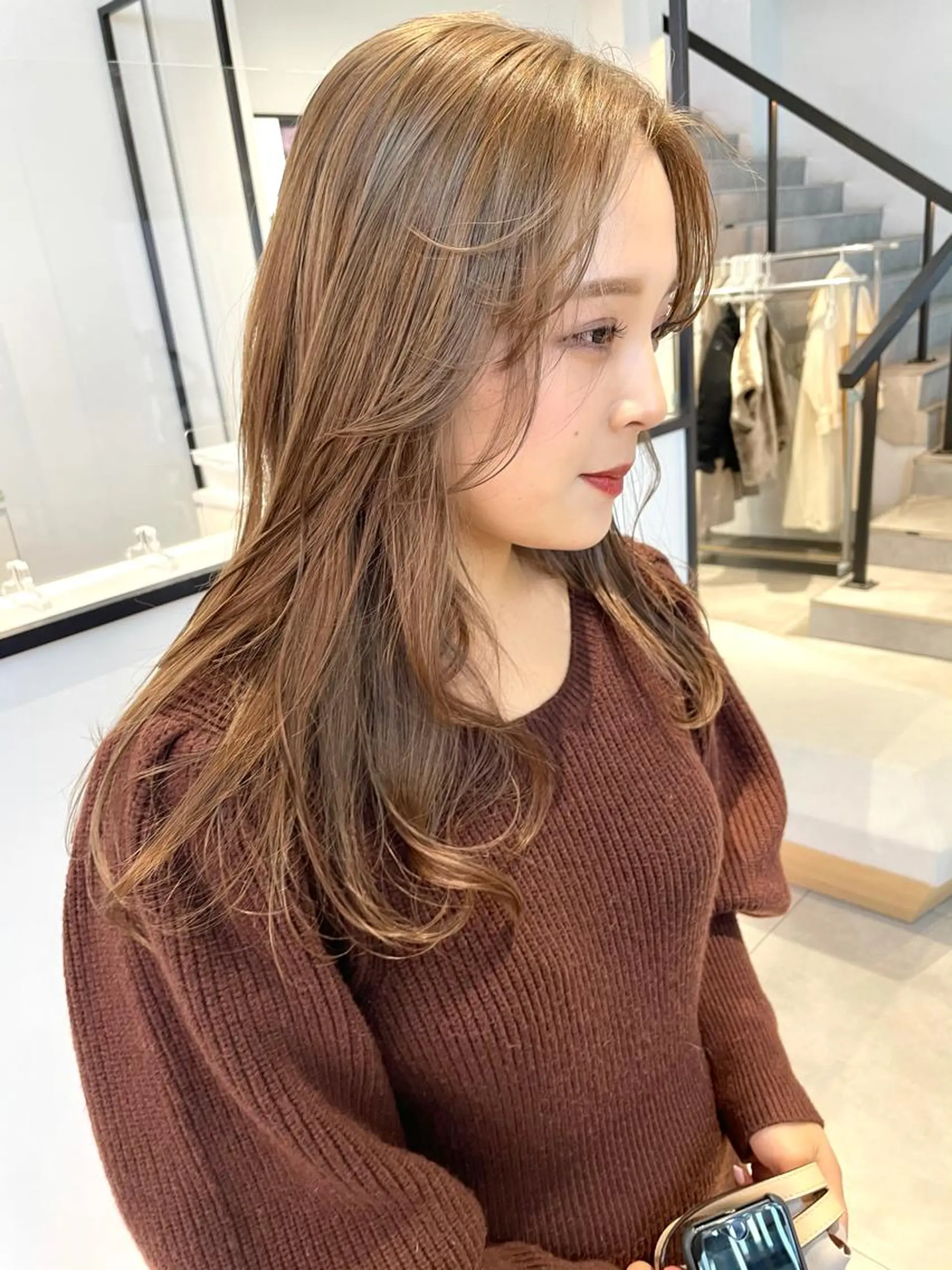セミロング カラー カット ヘアカラー 🇰🇷カルマパーマ kaito🇰🇷のヘアスタイル