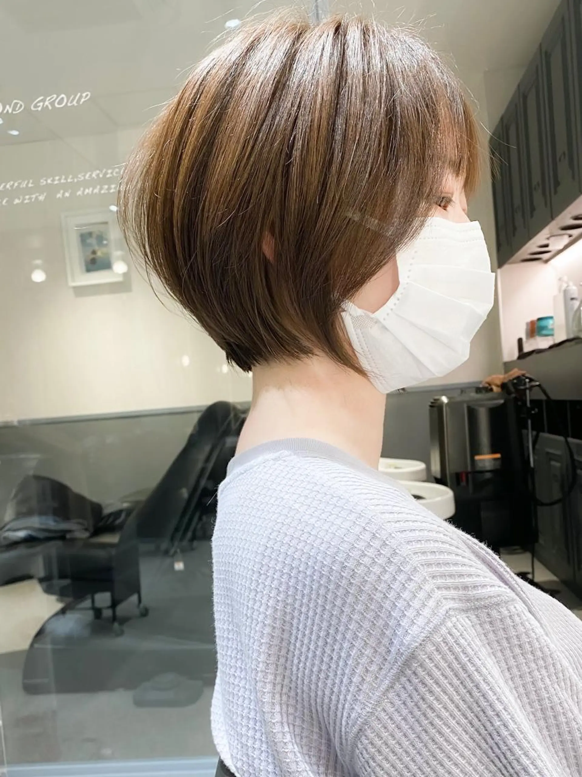 ショート カラー ショートボブ ボブ ショートヘア カット ヘアカラー トリートメント ショート ショートボブ斉藤航人のヘアスタイル