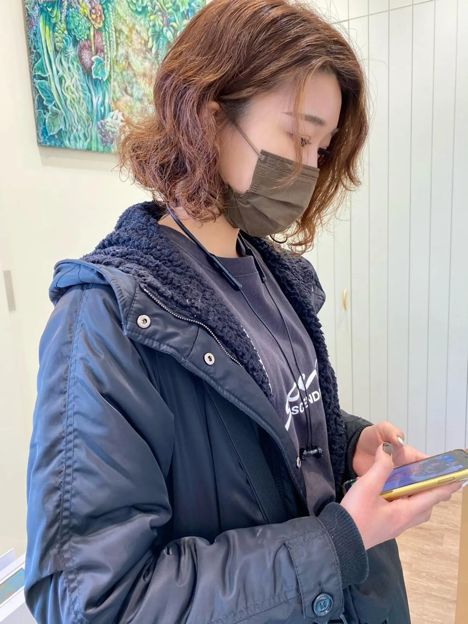 ミディアム パーマ ミディアムパーマ ボブ カット パーマ ayaka #パーマ#アレンジのヘアスタイル