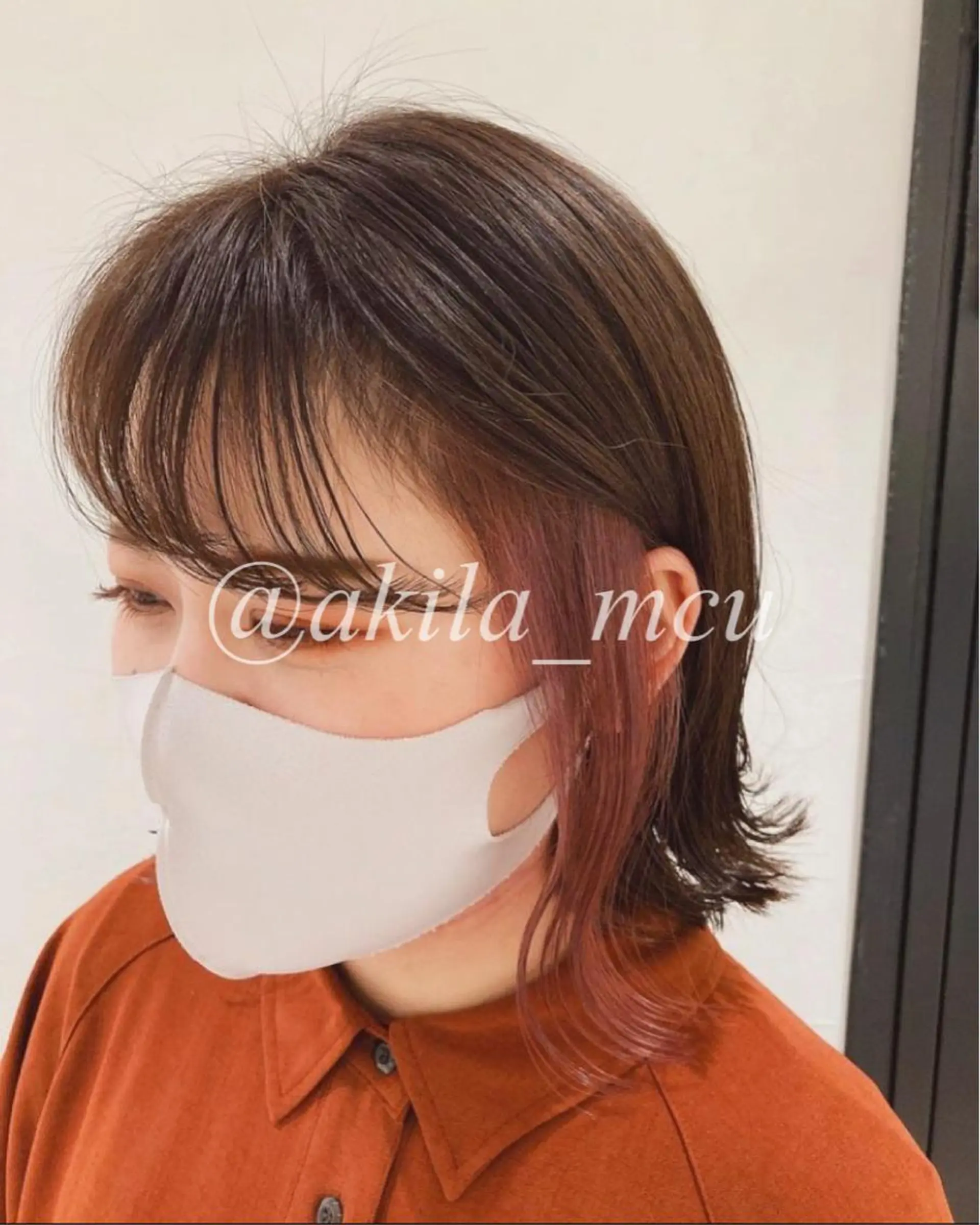 ショート カラー ヘアアレンジ ブリーチ イヤリングカラー ピンクカラー エグチ アキラのヘアスタイル