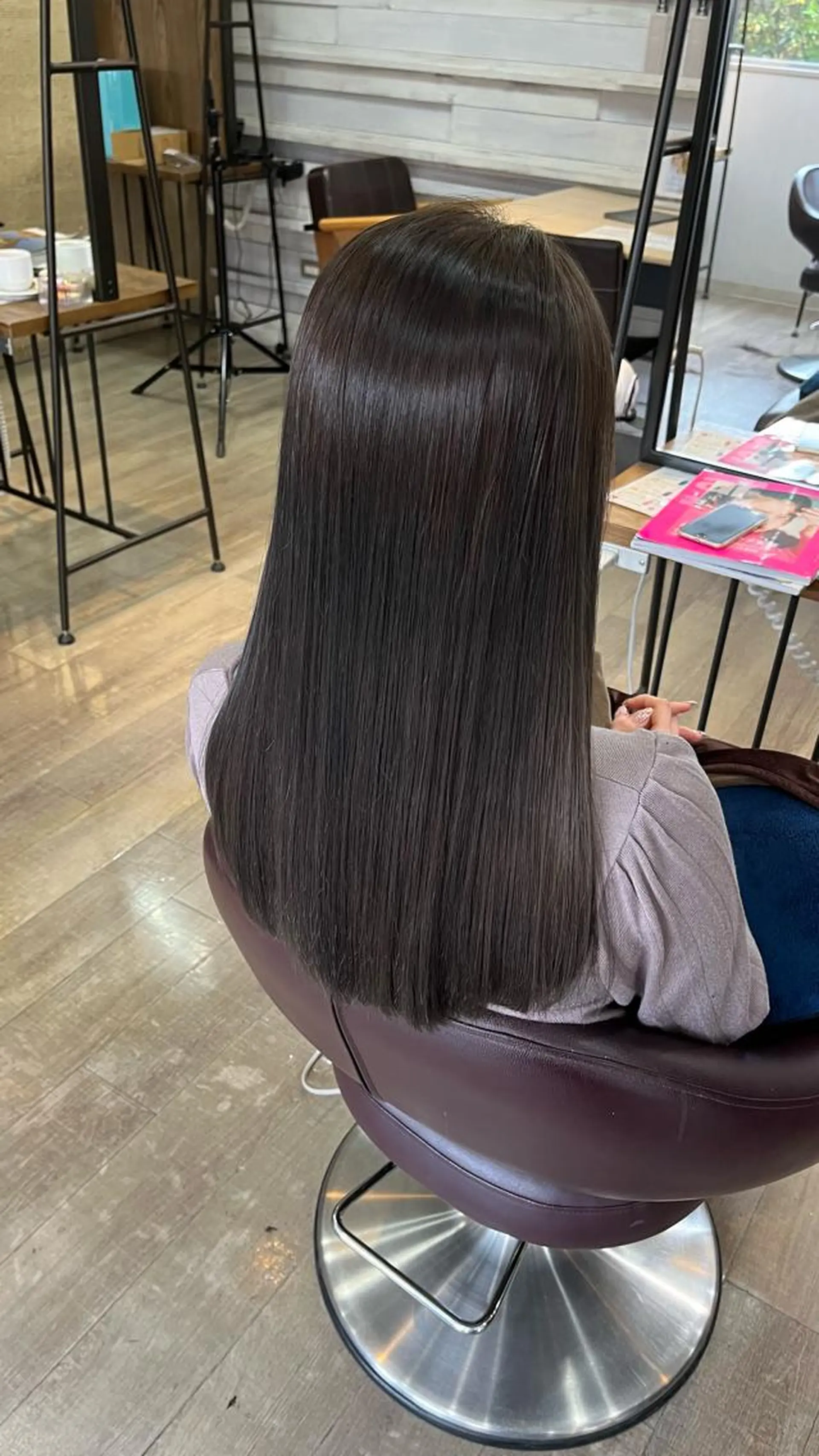 ロング ヘアカラー トリートメント 縮毛矯正/髪質改善 斉藤春のヘアスタイル