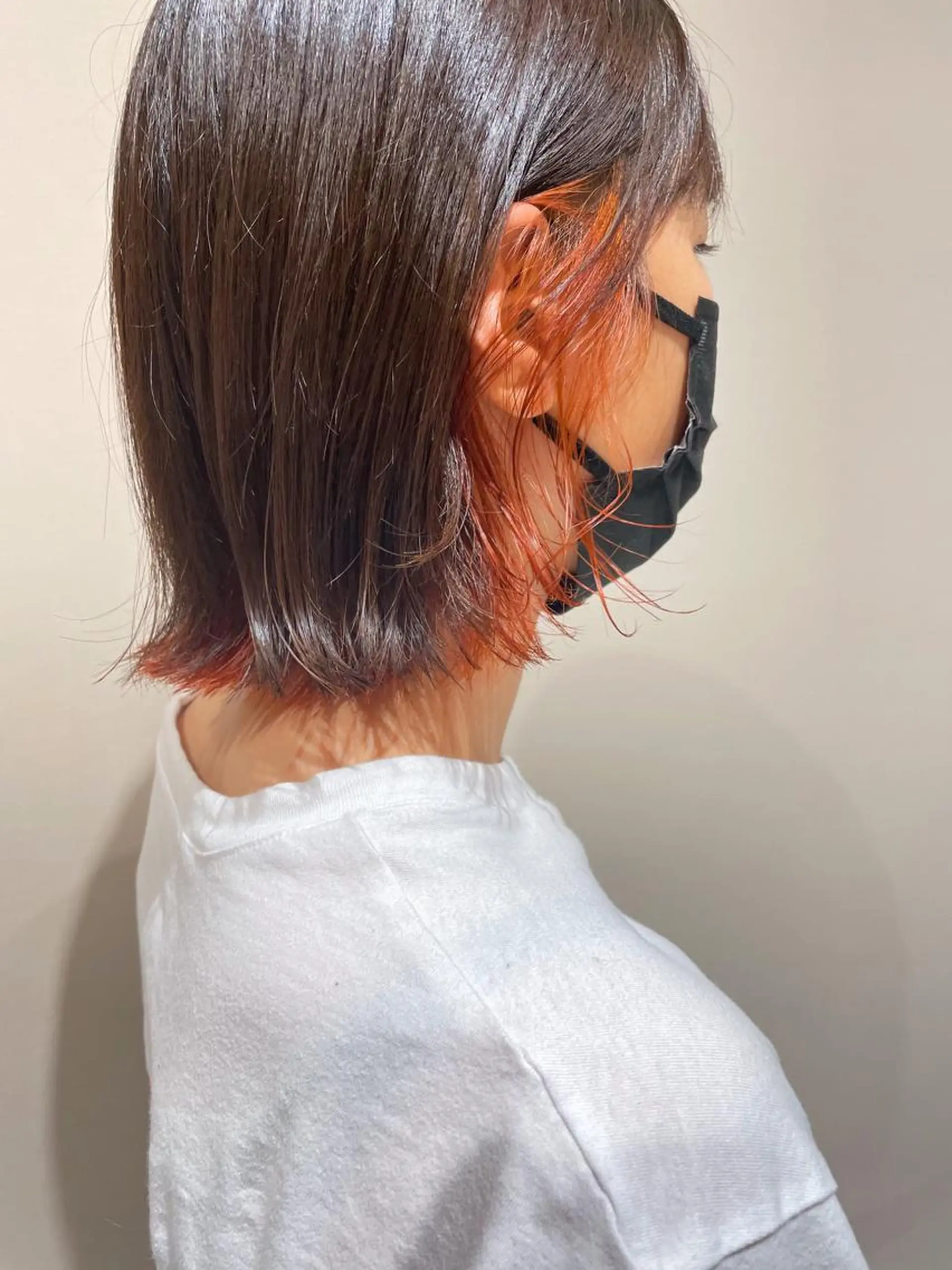ショート カラー オレンジ ヘアカラー 🌈トップデザイナー 金沢駅近nanamiのヘアスタイル