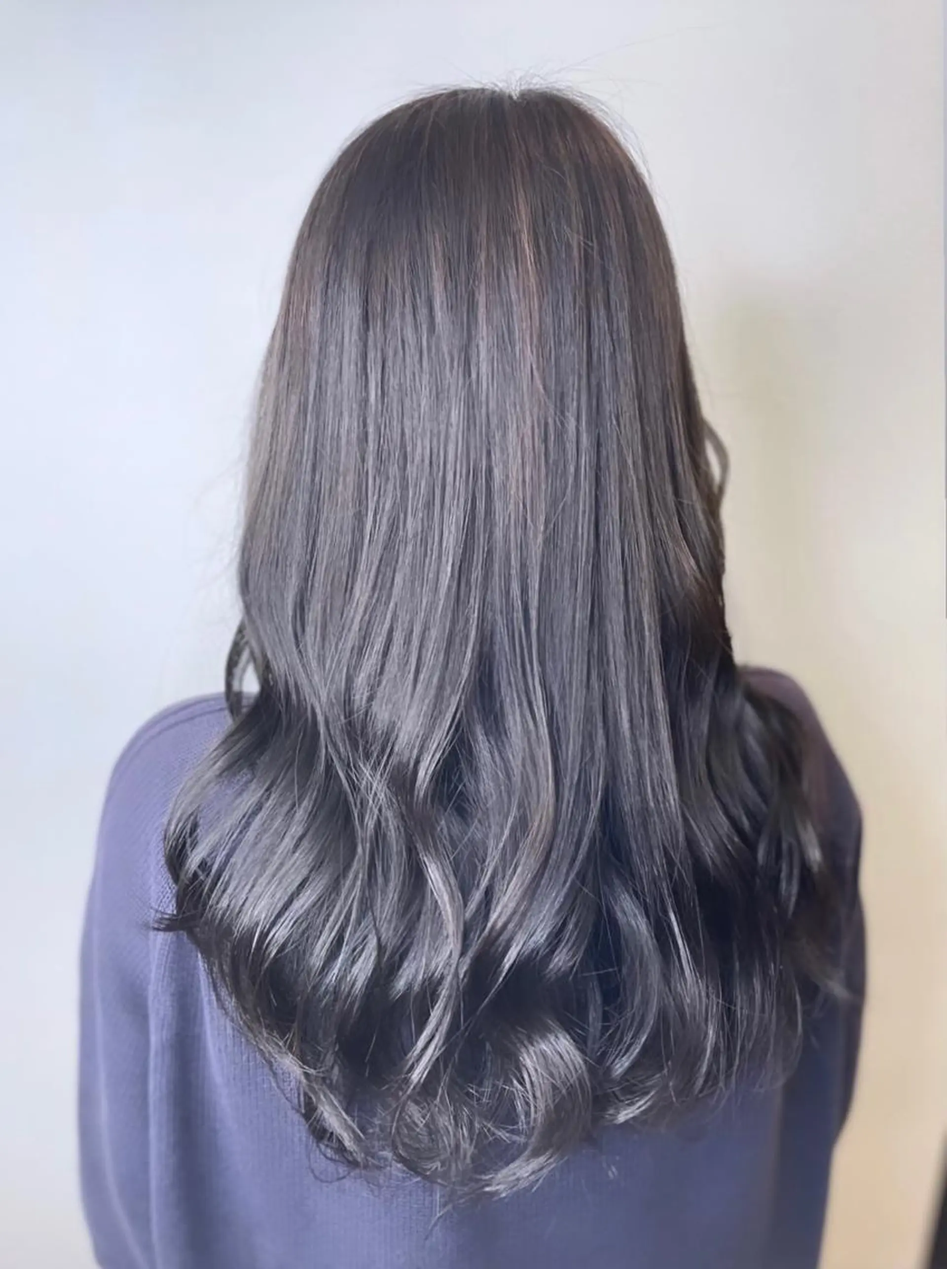 ロング カラー グレージュ カット ヘアカラー トリートメント IORI #韓国ヘア#髪質改善のヘアスタイル