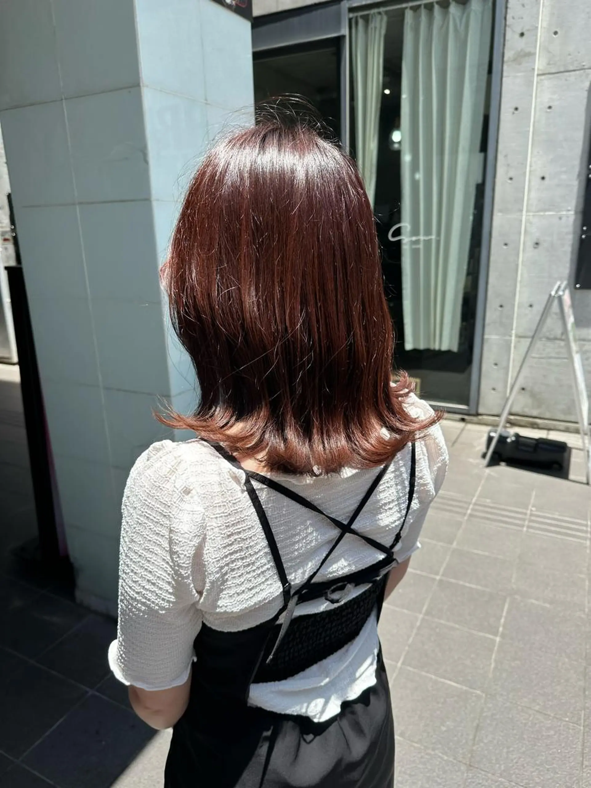 ミディアム カラー ヘアアレンジ カット ヘアカラー トリートメント yuuto🌈 艶髪ダブルカラーのヘアスタイル