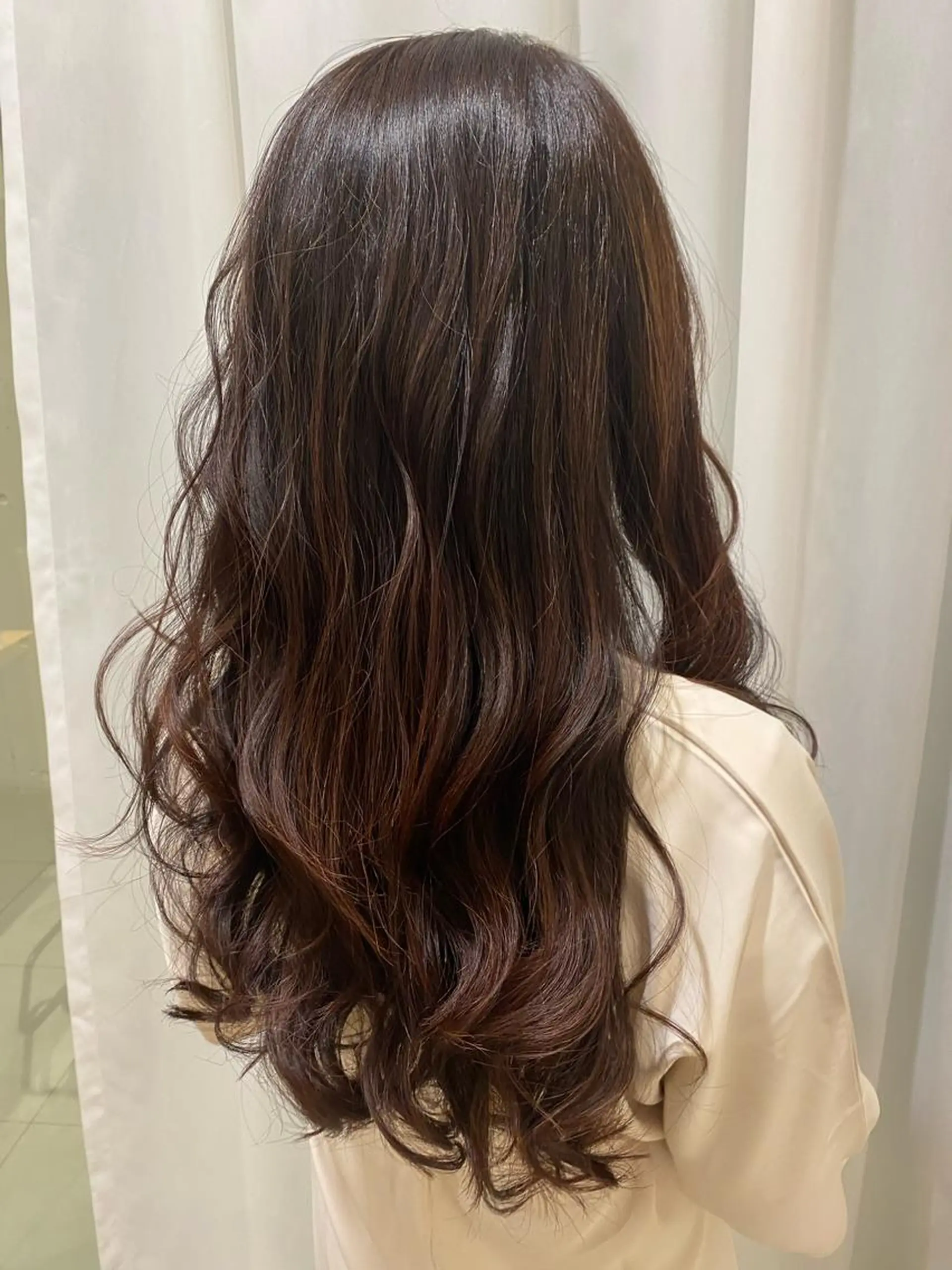 セミロング カラー セミロングパーマ 髪質改善 トリートメント カット ヘアカラー トリートメント 田中 アキオのヘアスタイル