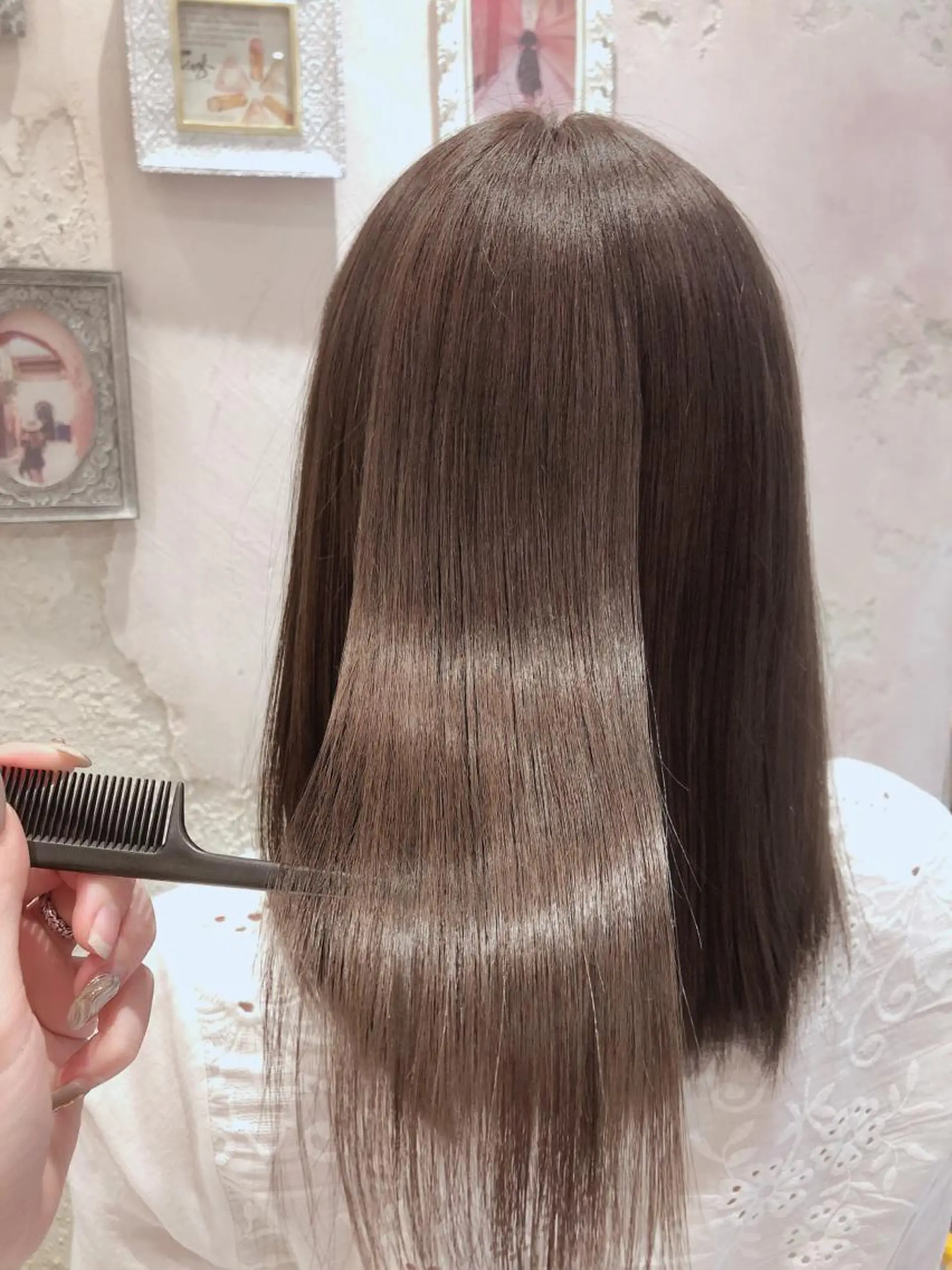 ミディアム カット ヘアカラー トリートメント 代表山口ひな 髪質改善のプロのヘアスタイル
