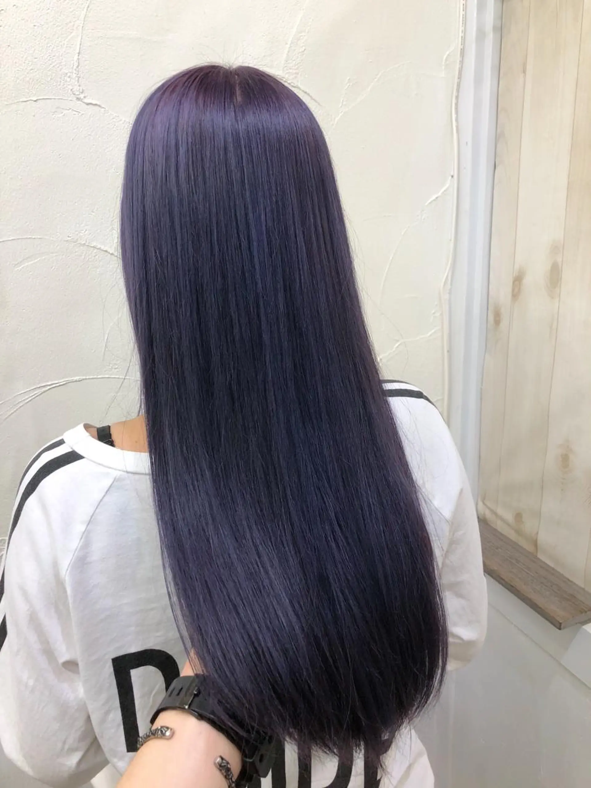 ロング カラー ブルーカラー ブルーパープル パープルカラー ヘアカラー FERNA池袋所属・マンツーマン施術✂︎ 金田尚久🎨のヘアスタイル