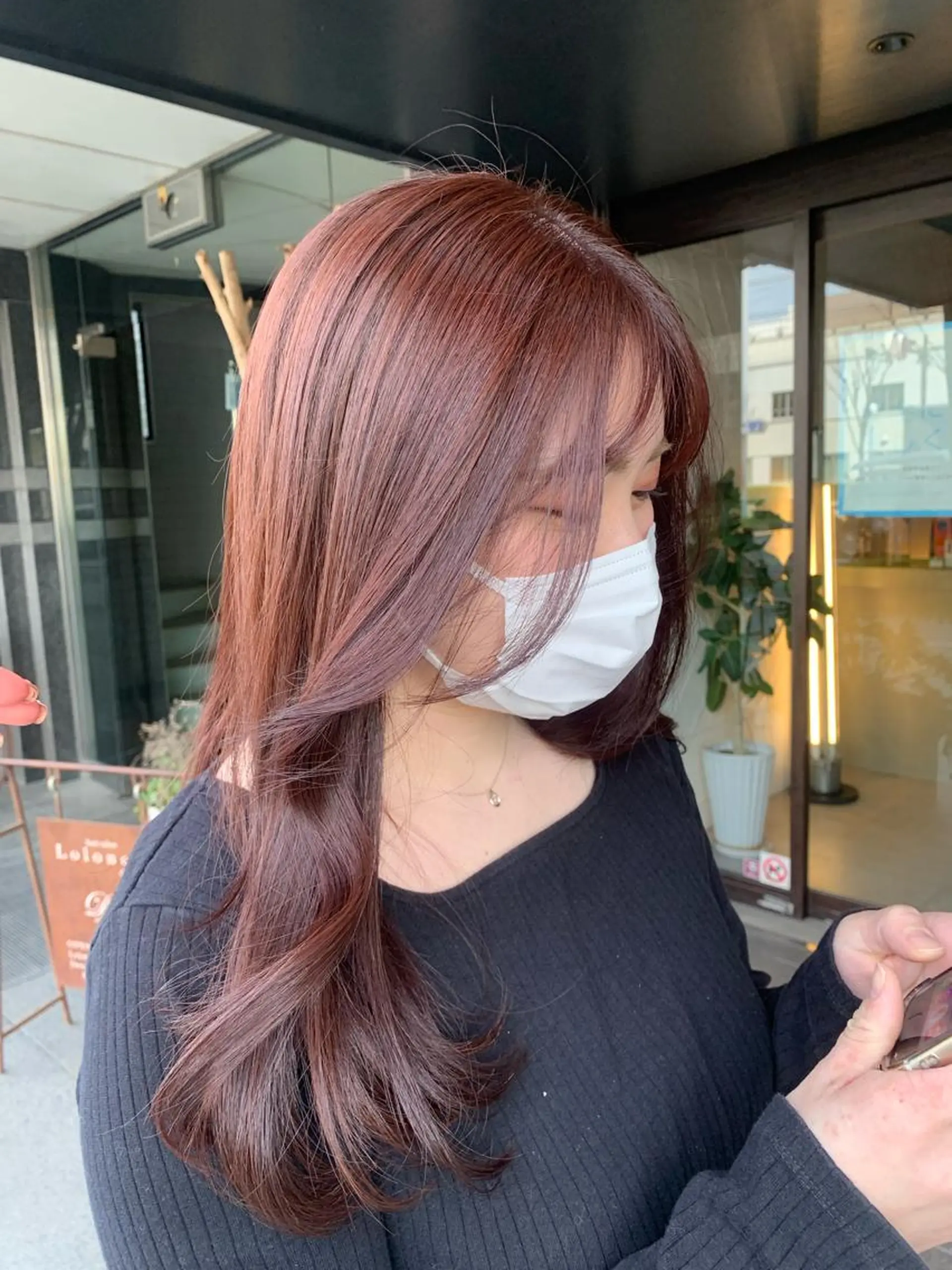 ロング カラー ブラウンカラー カット ヘアカラー 福崎 真奈のヘアスタイル