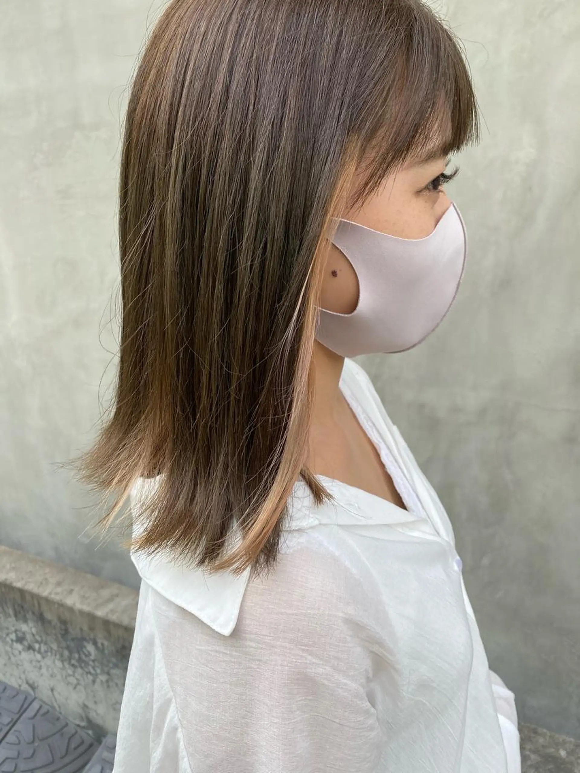 ミディアム カラー パーマ ヘアアレンジ メンズ キッズ ネイル マツエク・マツパ メンズインナーカラー ベージュカラー インナーカラー Uil所属・インナーカラー/ KANAのヘアスタイル