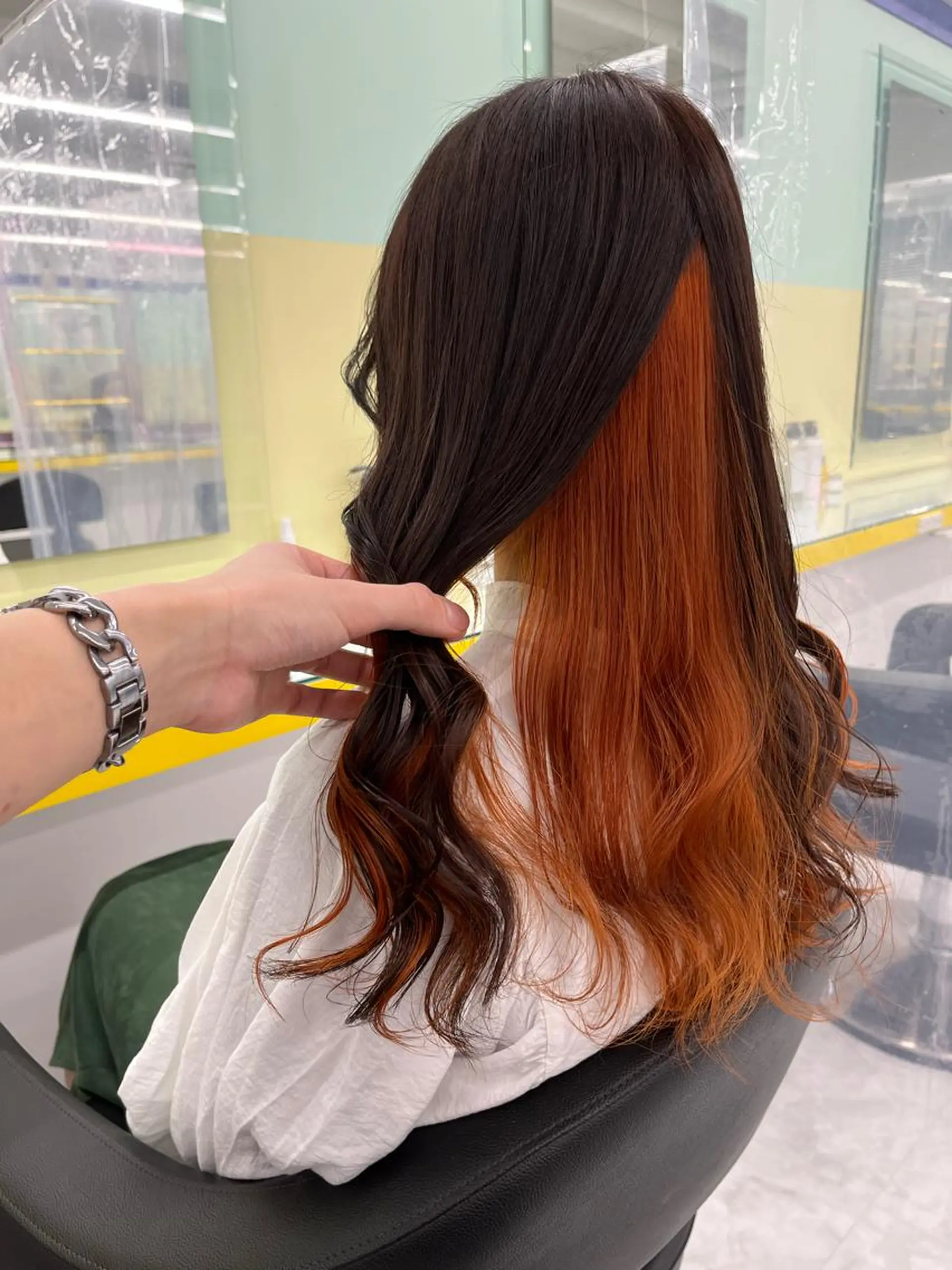 ロング ヘアカラー トリートメント ヘッドスパ ヘアセット I S所属・🌿透明感カラー‪ 🍼KAZUKI🍓のヘアスタイル