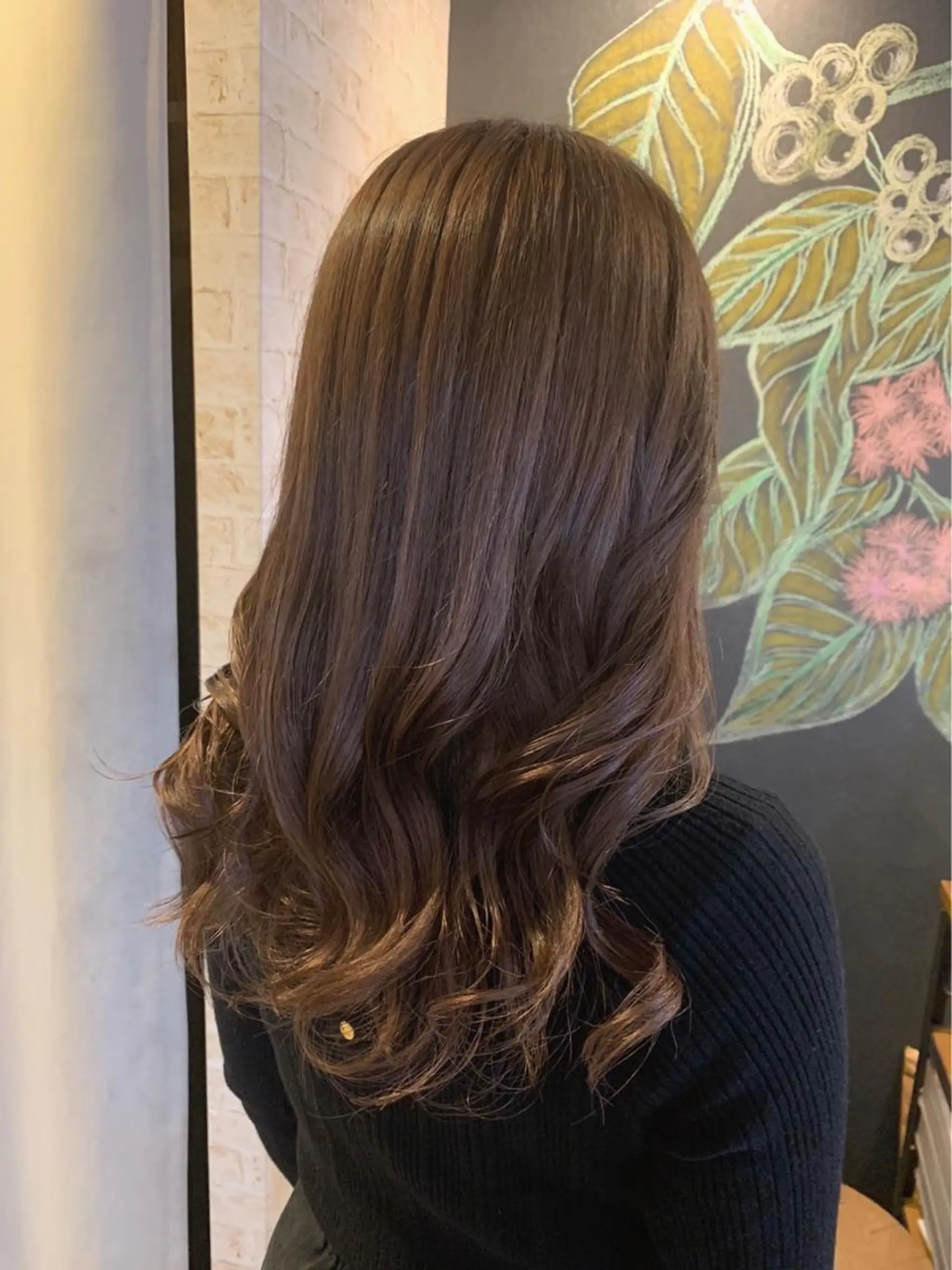 セミロング カラー ブリーチ ブラウンカラー ハイトーンカラー ✨縮毛矯正✨髪質改善 ナカシマ ユミのヘアスタイル