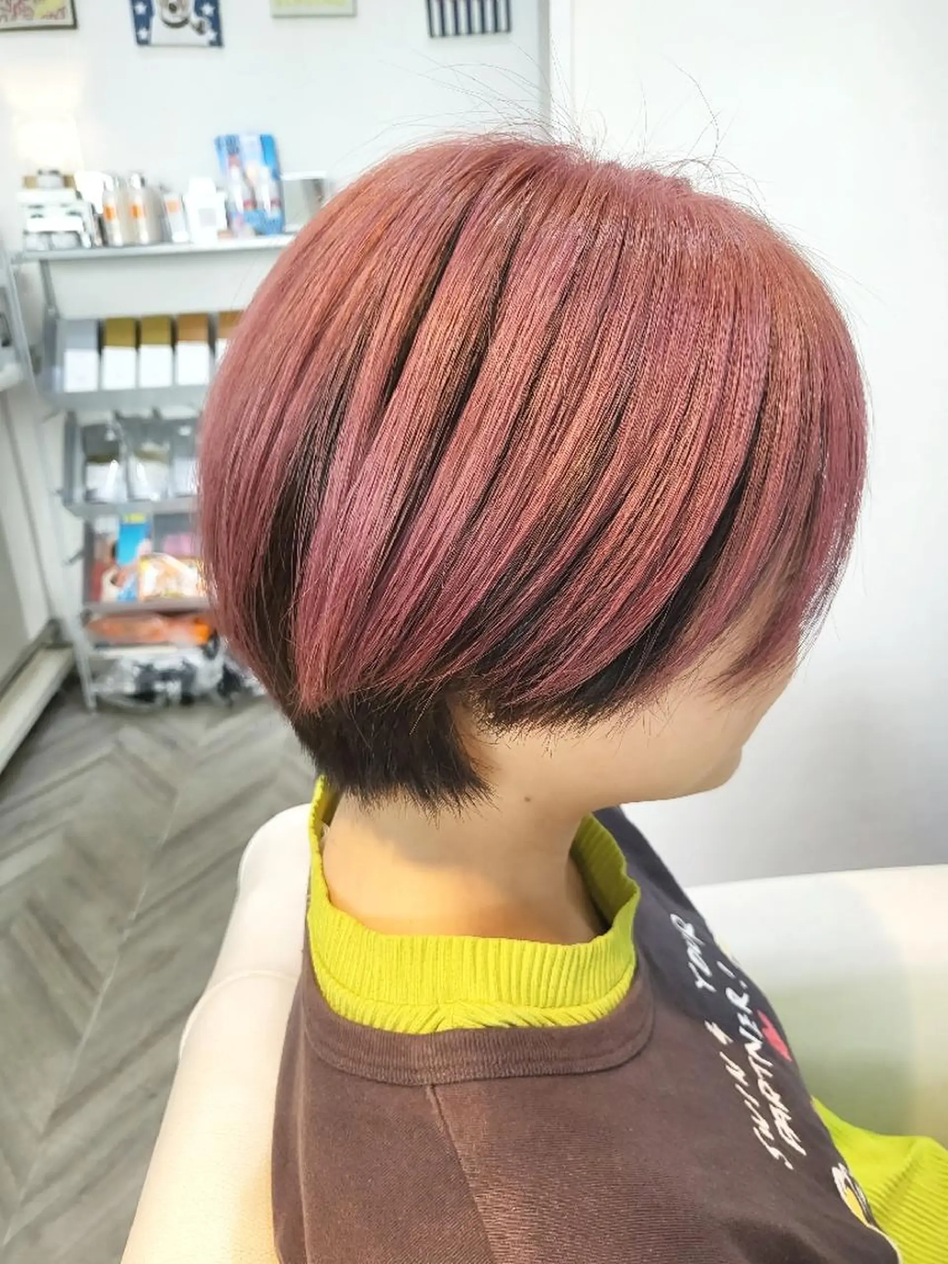 ショート カラー ヘアアレンジ ヘアカラー トリートメント ナカシマ  アユミのヘアスタイル