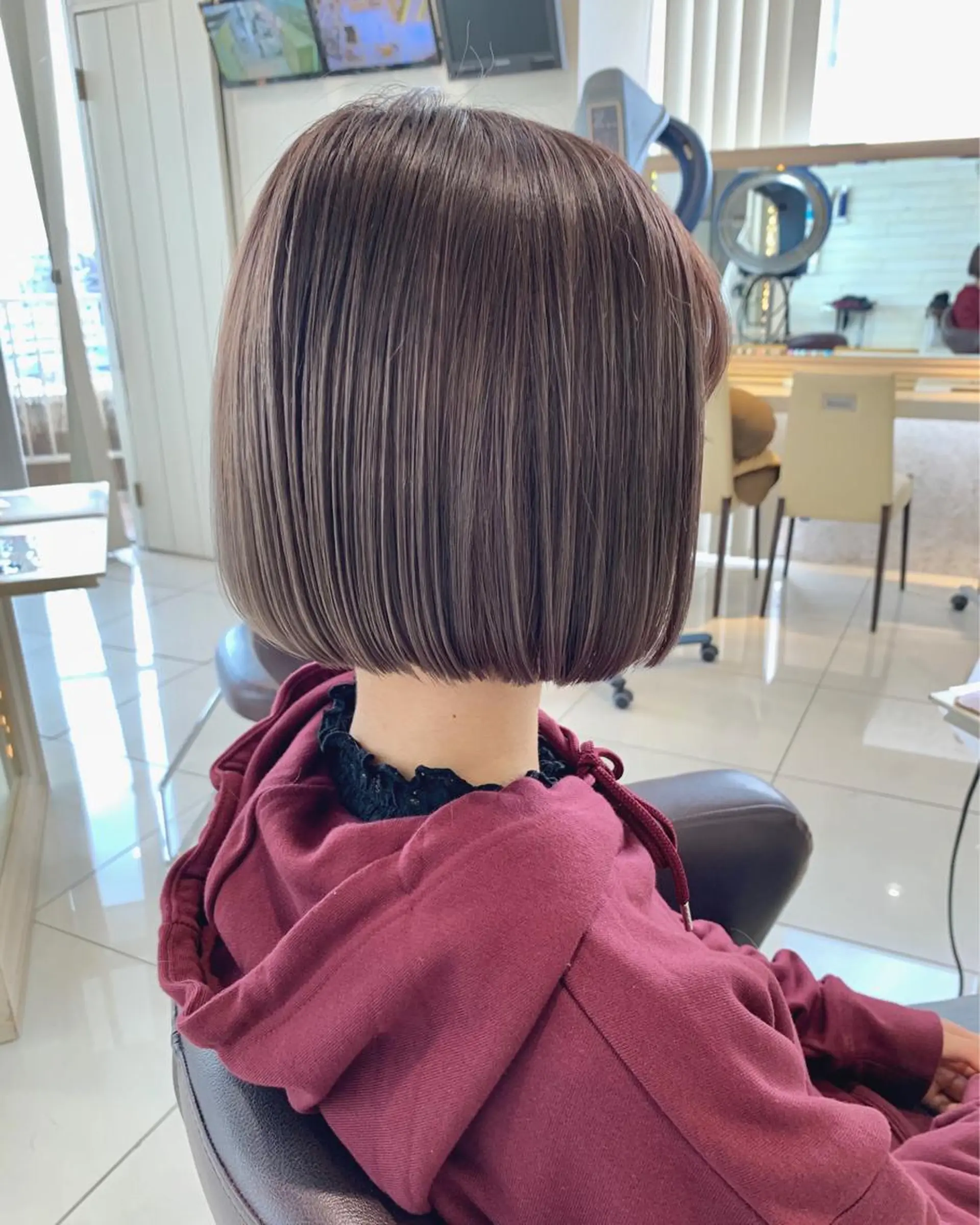 カラー 黒田瀬奈/ボブ まろやかベージュのヘアスタイル