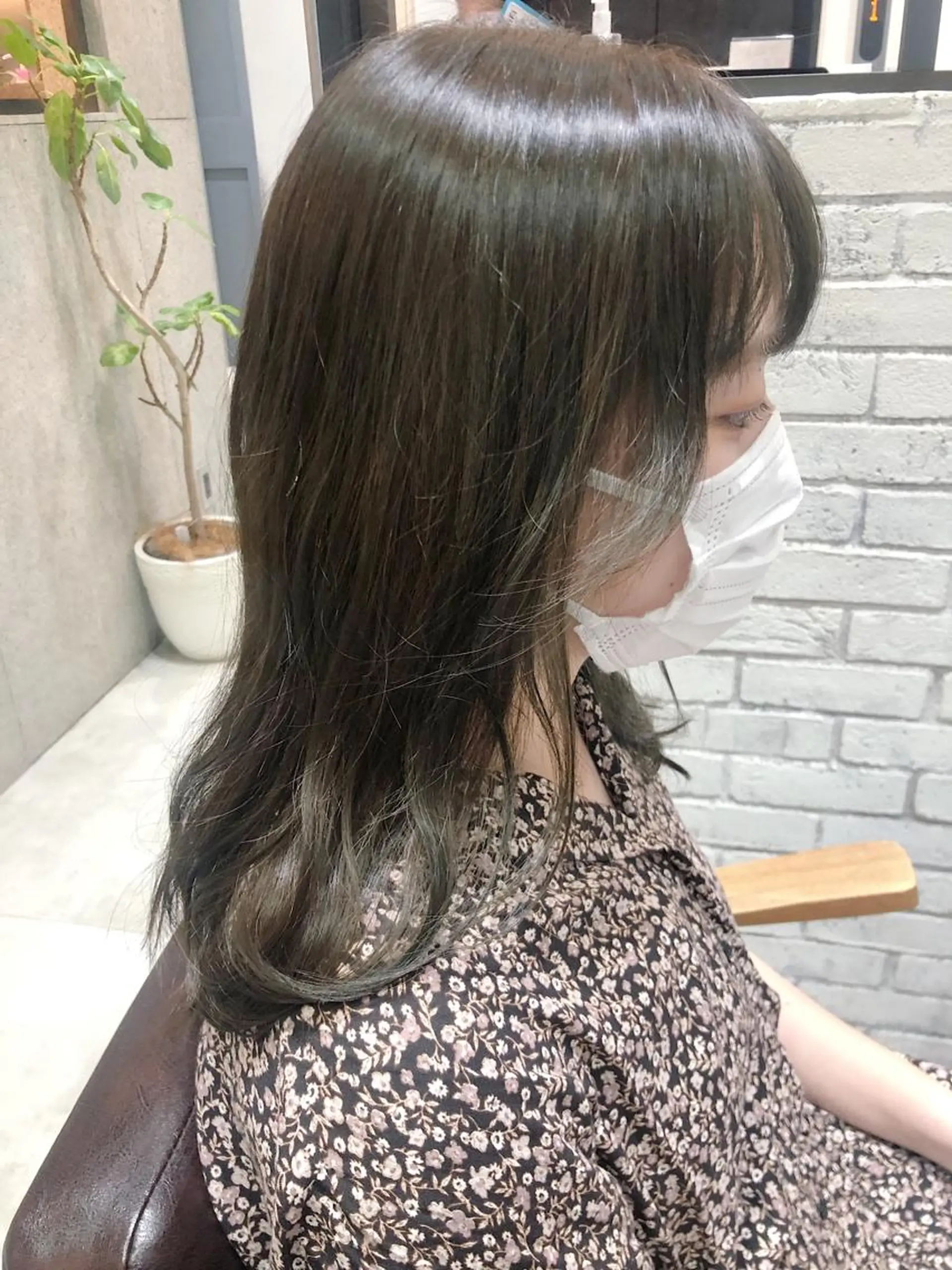 セミロング カラー グレージュ オリーブグレージュ オリーブグレー ヘアカラー トリートメント 🌿ニュアンスヘア 🌿福田沙也加のヘアスタイル