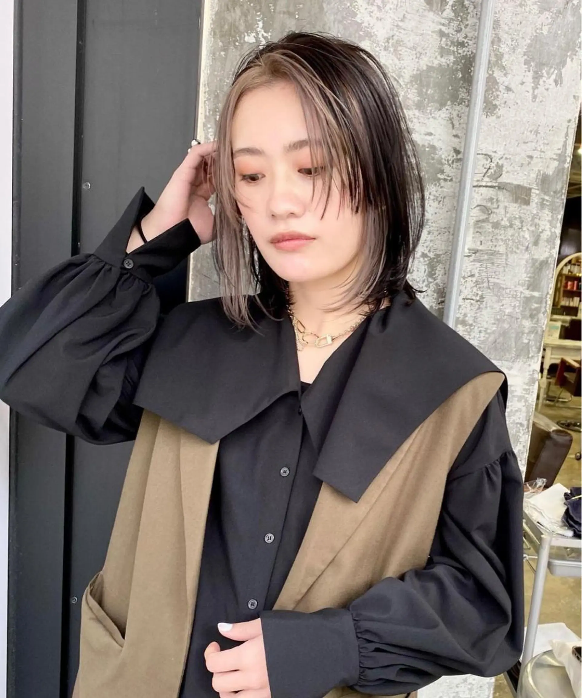 セミロング 原田 智行のヘアスタイル