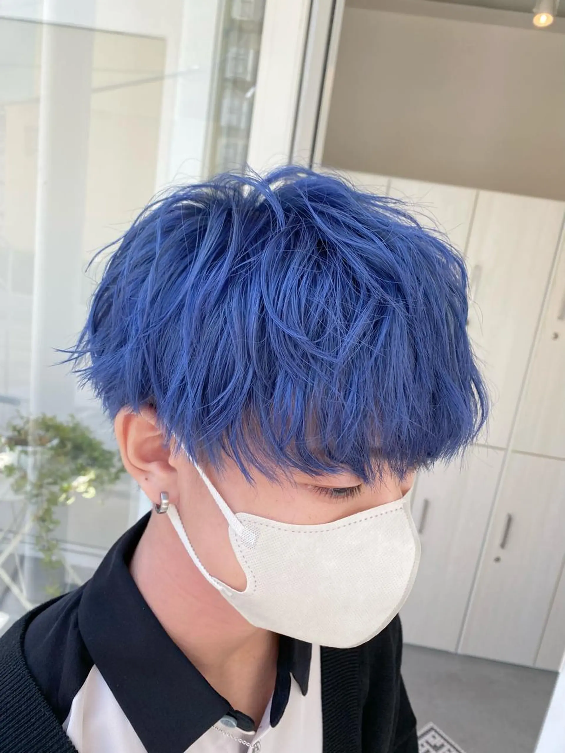 カラー メンズ メンズブリーチ ブリーチ ブルーカラー 🍁中川 慎之介🍁のヘアスタイル