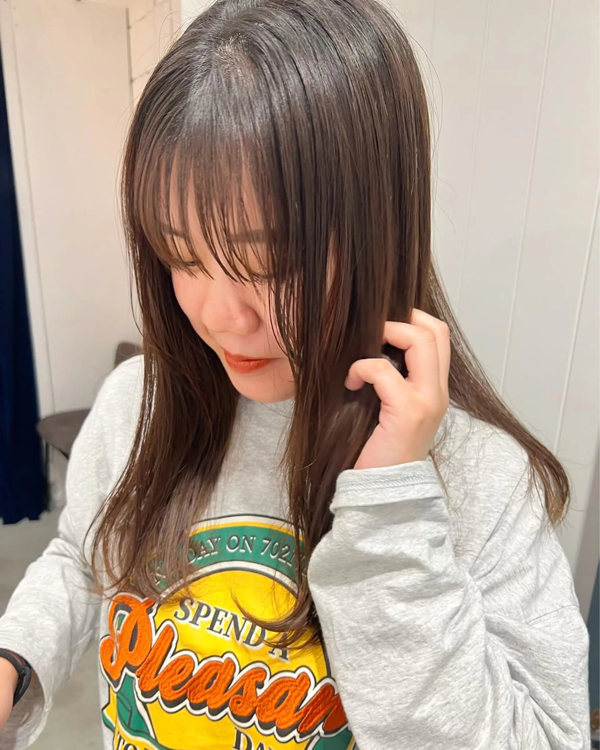 ロング 縮毛矯正 上原 みちるのヘアスタイル
