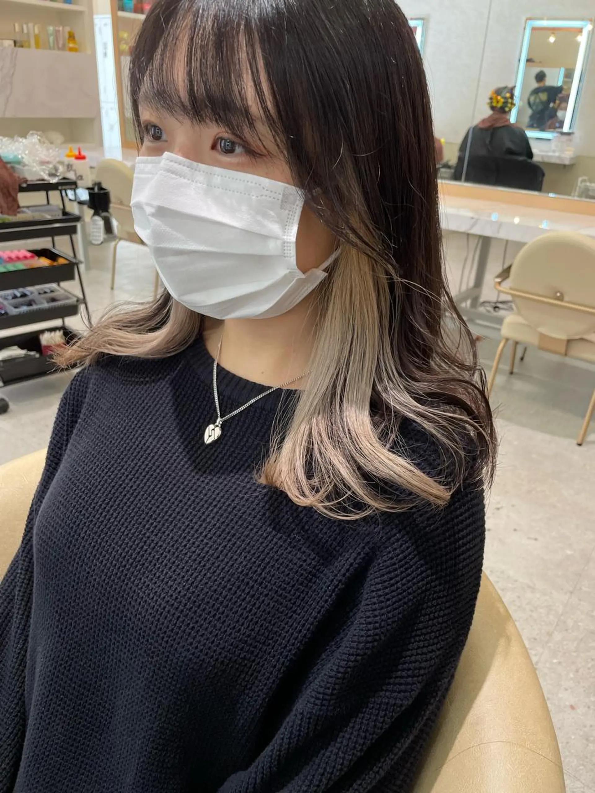セミロング ヘアカラー トリートメント 髪質改善✨ レイヤー得意🌈のヘアスタイル