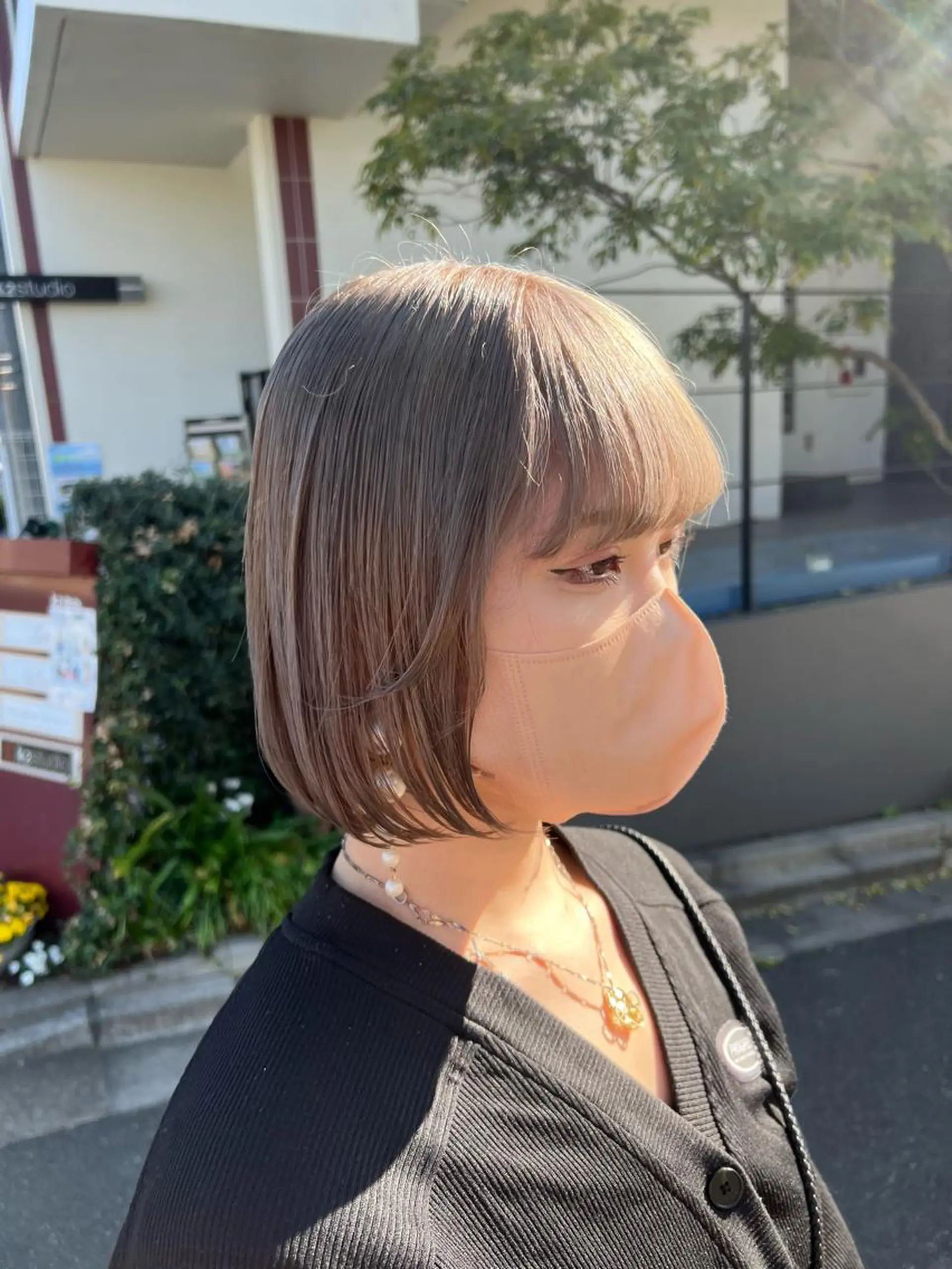 ショート ヘアカラー トリートメント かわの ももな 💜ྀིのヘアスタイル