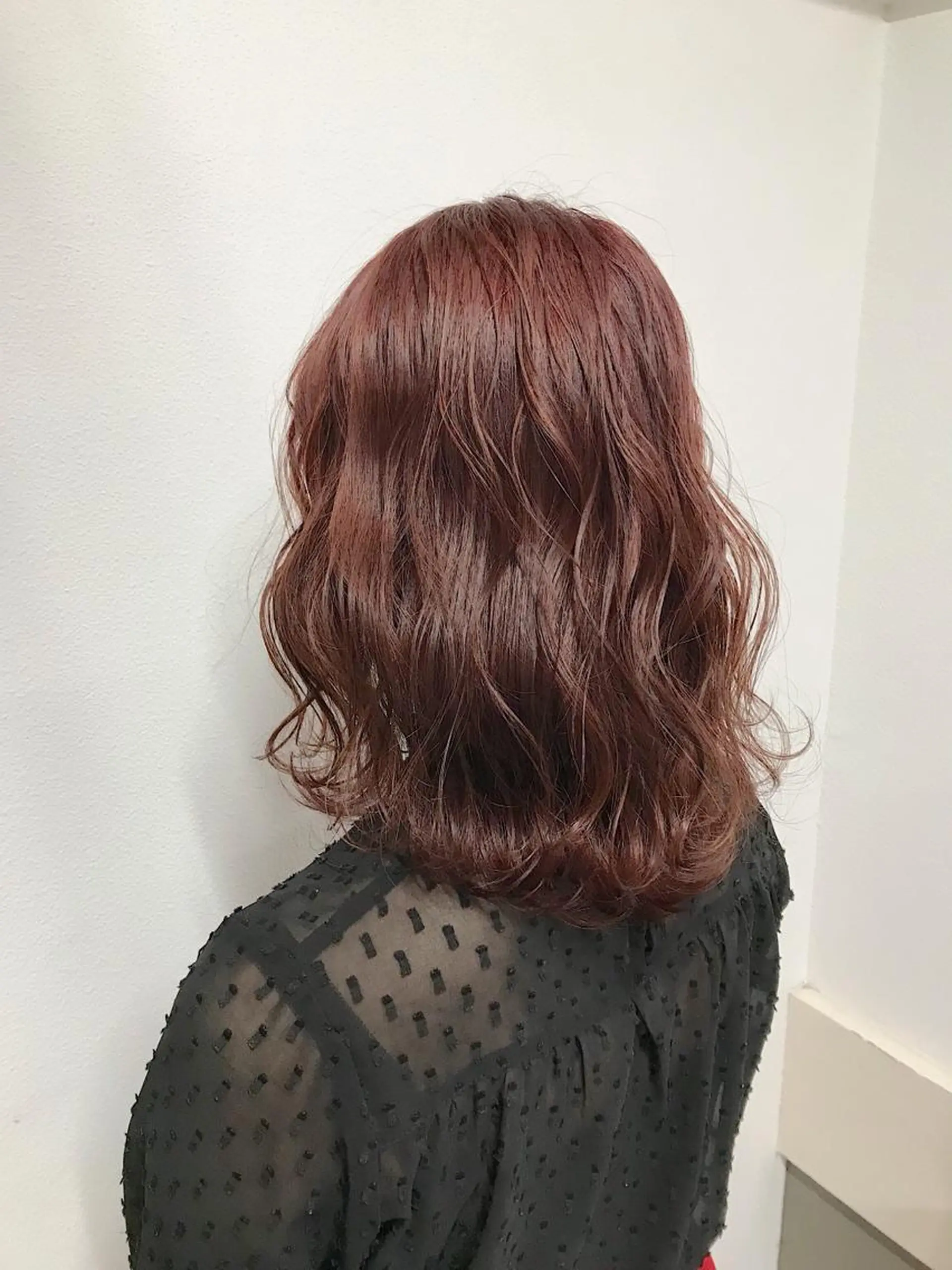 セミロング カラー ピンクカラー カット ヘアカラー トリートメント lani 天神大名/ブリーチのヘアスタイル