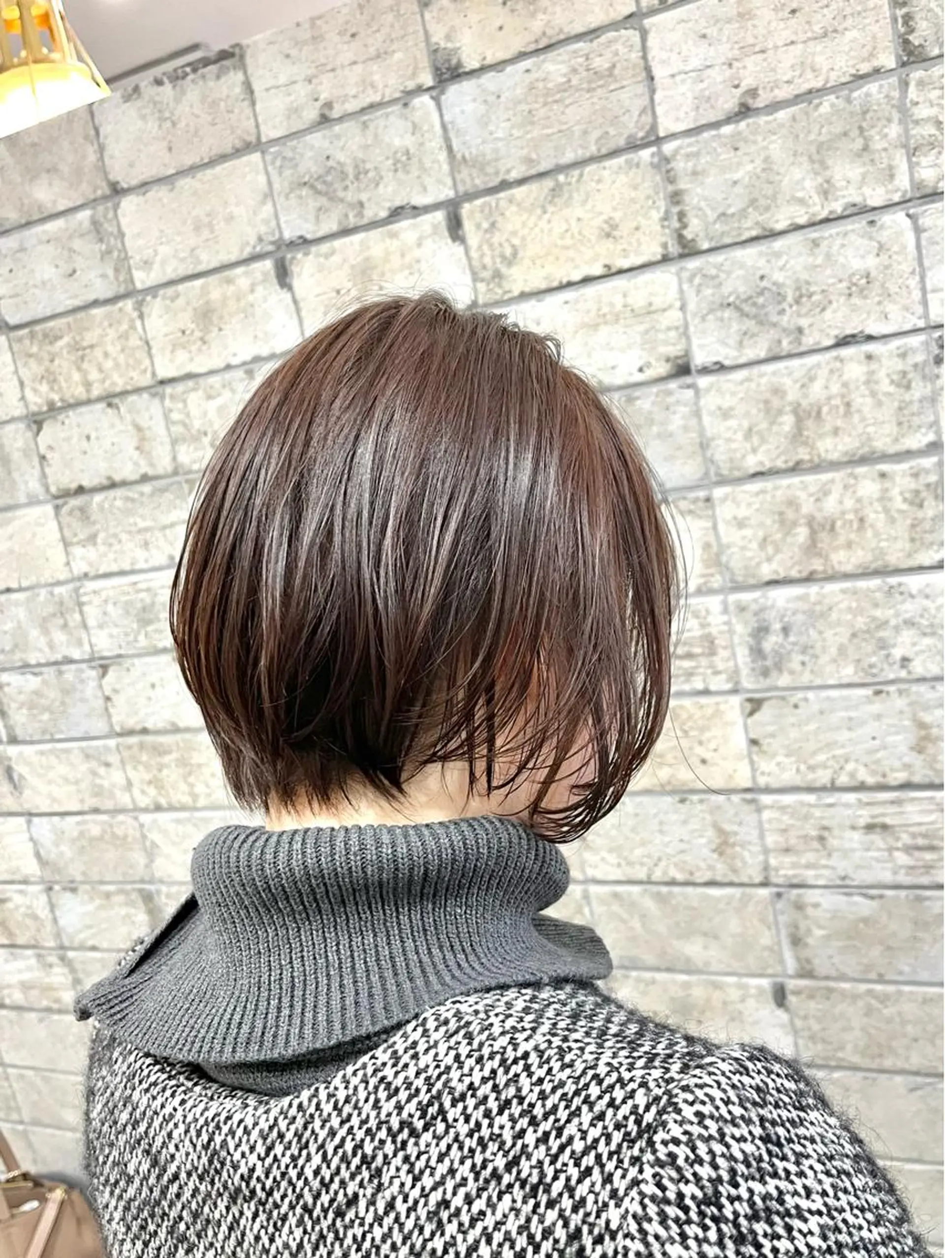 ミディアム カラー ショートボブ ボブ カット ヘアカラー トリートメント 橋本 桂のヘアスタイル