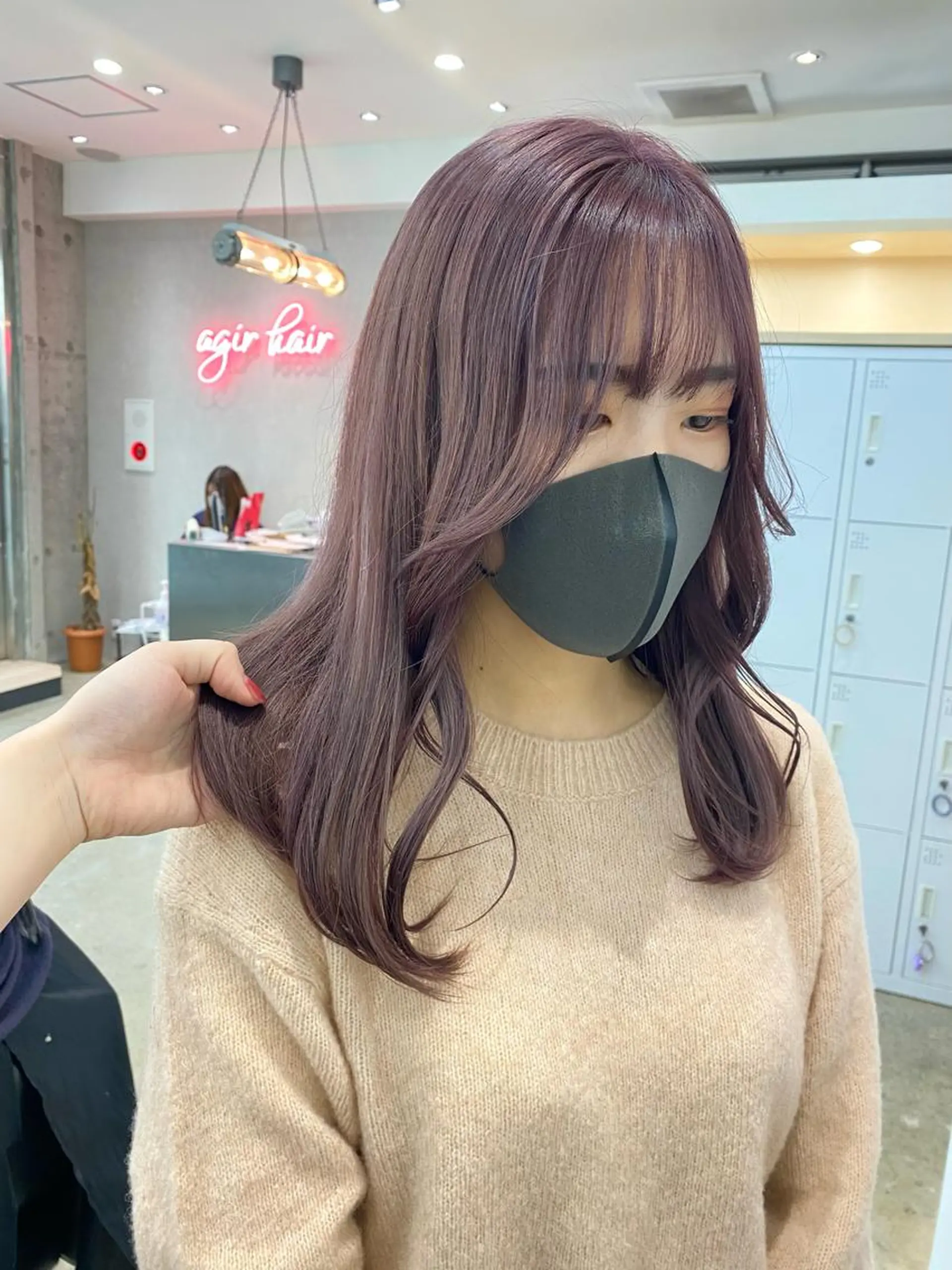 セミロング カラー ヘアアレンジ カット ヘアカラー トリートメント ♡韓国風ヘア 🐈♡MIHOのヘアスタイル