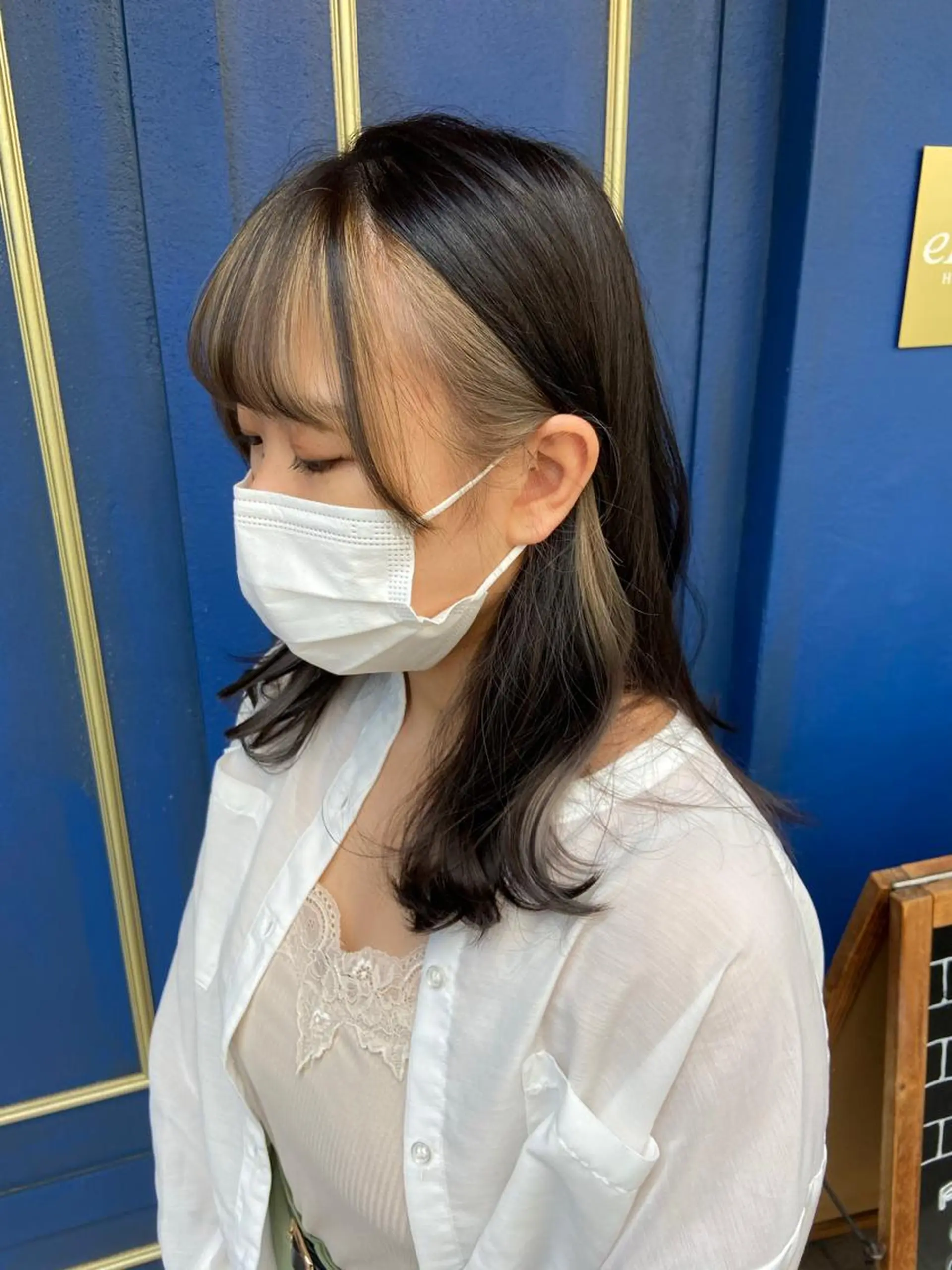 ロング カラー ミストバング ベージュカラー  フェイスフレーミング amie   水戸所属・レイヤー💧艶髪 💧Syotaのヘアスタイル