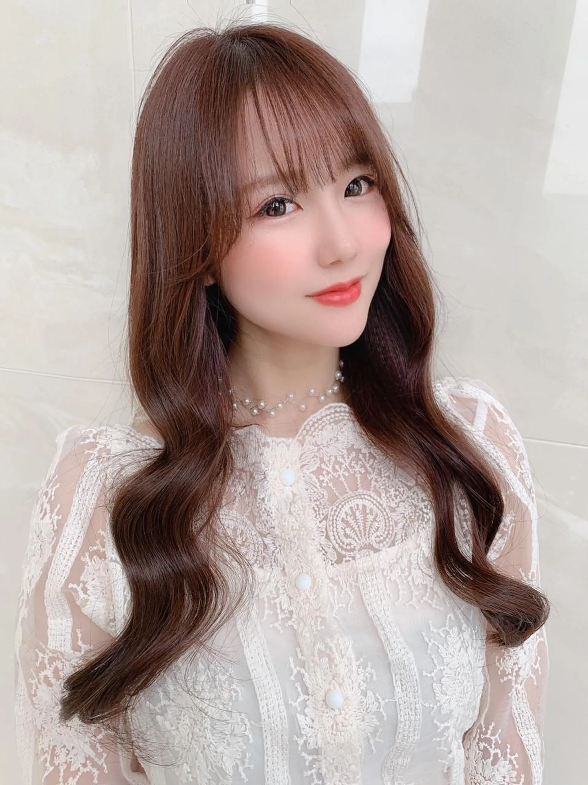 セミロング カラー キッズ アッシュ ベージュカラー 黒髪 ブリーチ ブルーカラー ヘアカラー トリートメント ブリーチなしカラー 特化　　kaiのヘアスタイル