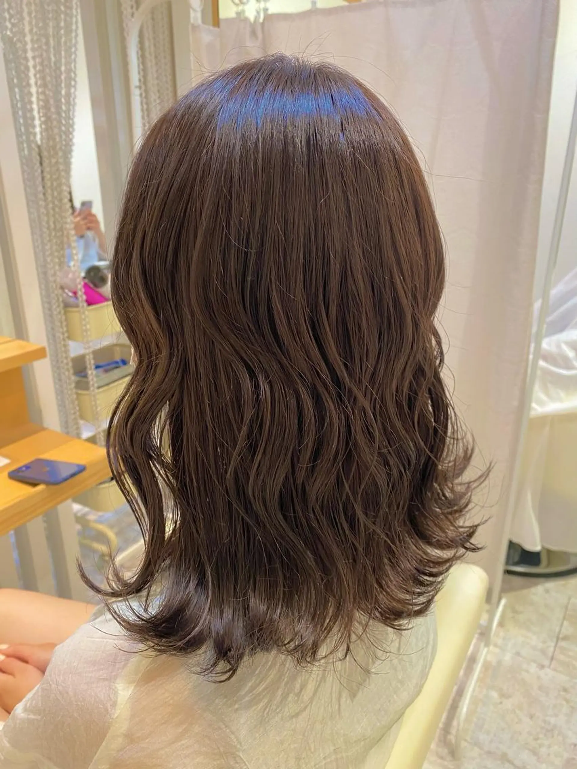 セミロング カラー ヘアアレンジ Design Color🐰アユミのヘアスタイル