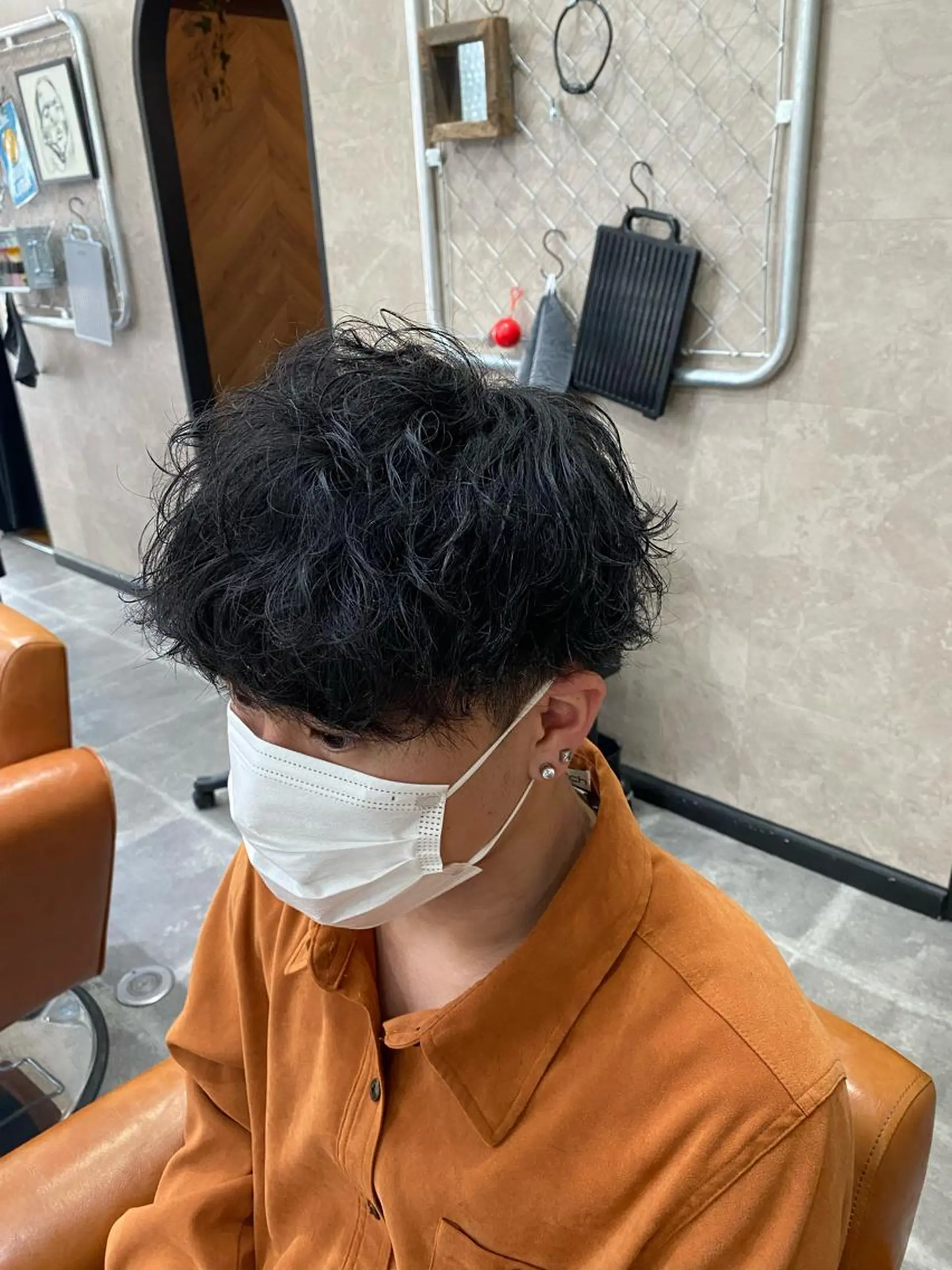 パーマ メンズ カット センターパート /植田のヘアスタイル