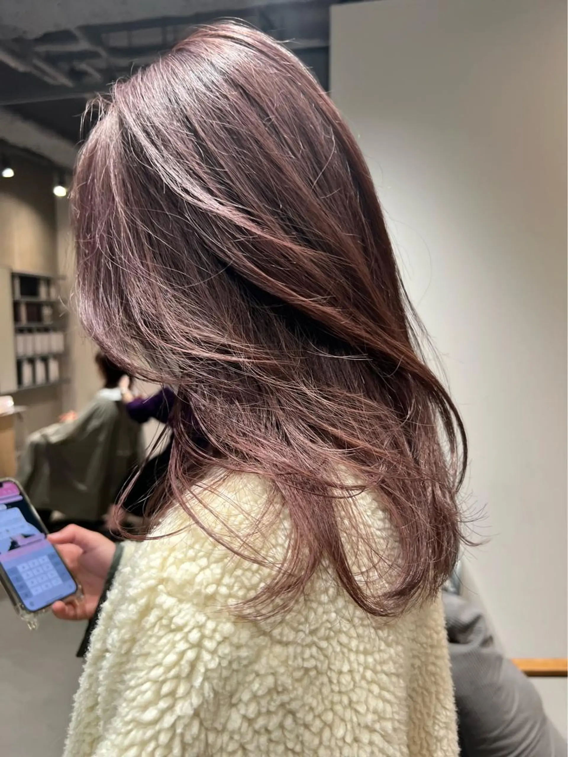 ロング カラー ベージュカラー ダブルカラー レッドカラー トリートメント ヘアカラー トリートメント 🌐👽フクイ キララ🌎💎のヘアスタイル