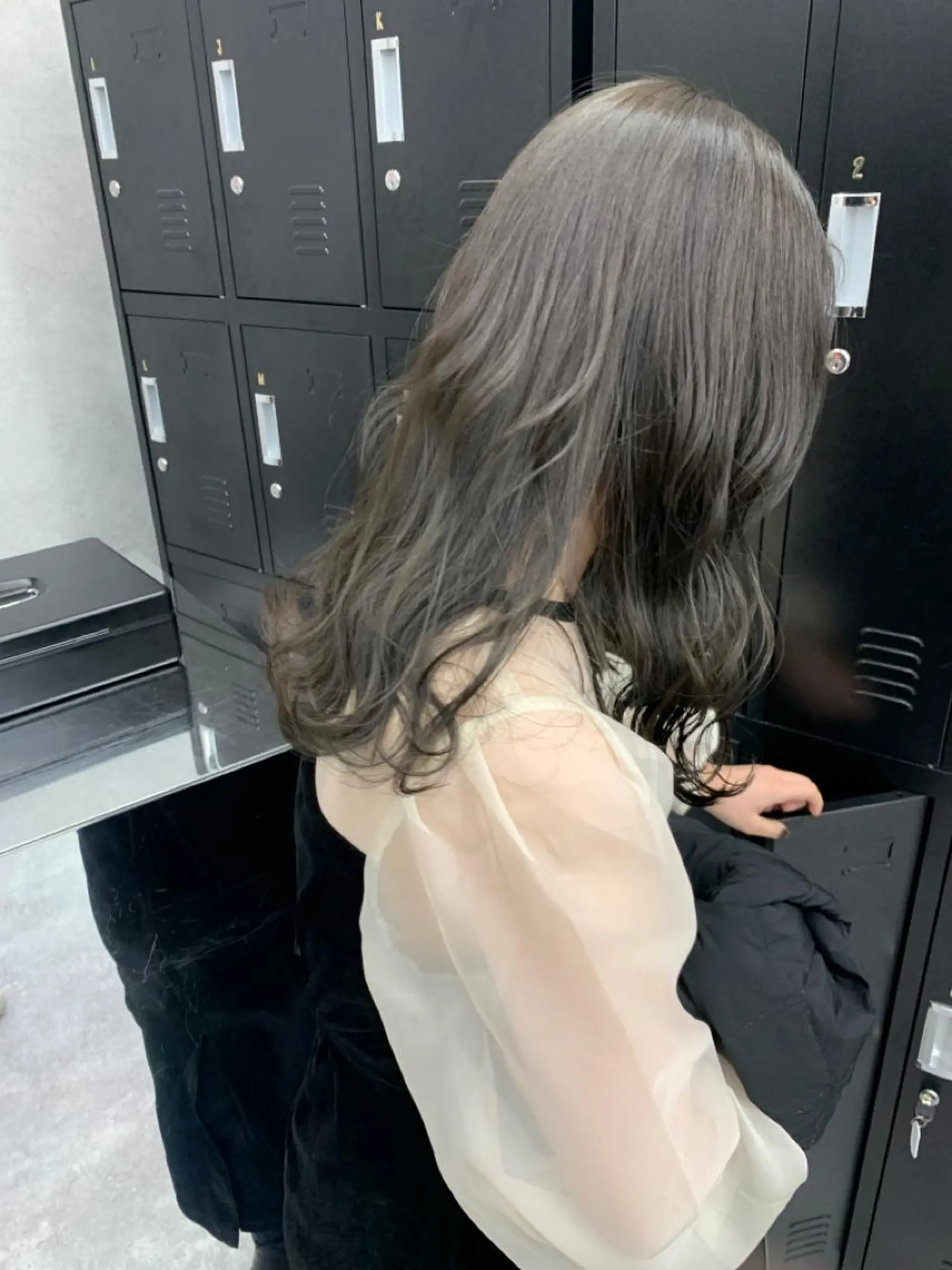セミロング カラー ヘアアレンジ ショートボブ セミロングパーマ バレイヤージュ ブリーチ ケアブリーチ 🌈難波🌈ベージュ カラー【ヒロム】のヘアスタイル