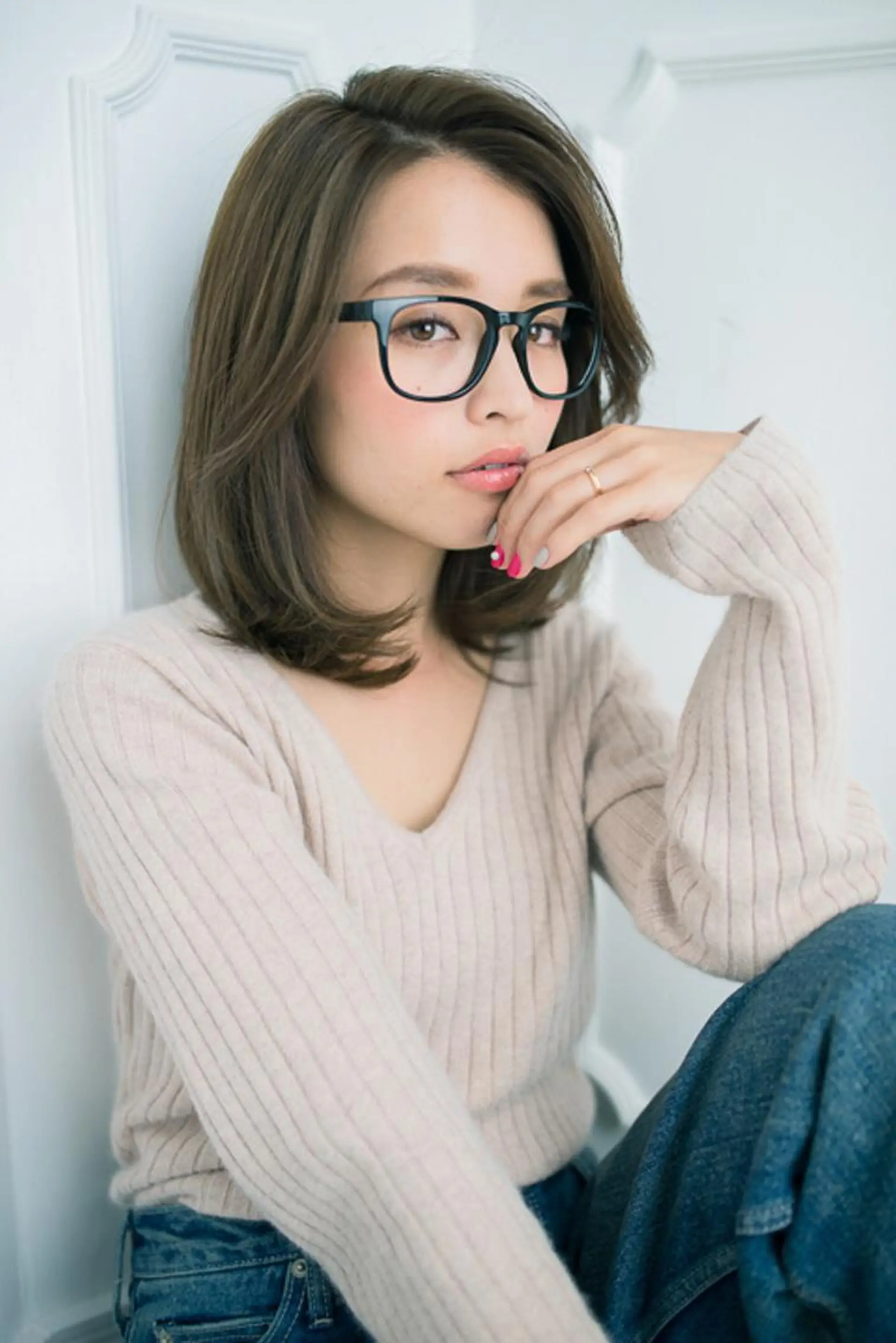 ミディアム カラー カット ヘアカラー トリートメント L'aube by luclu所属・笠谷 正之のヘアスタイル