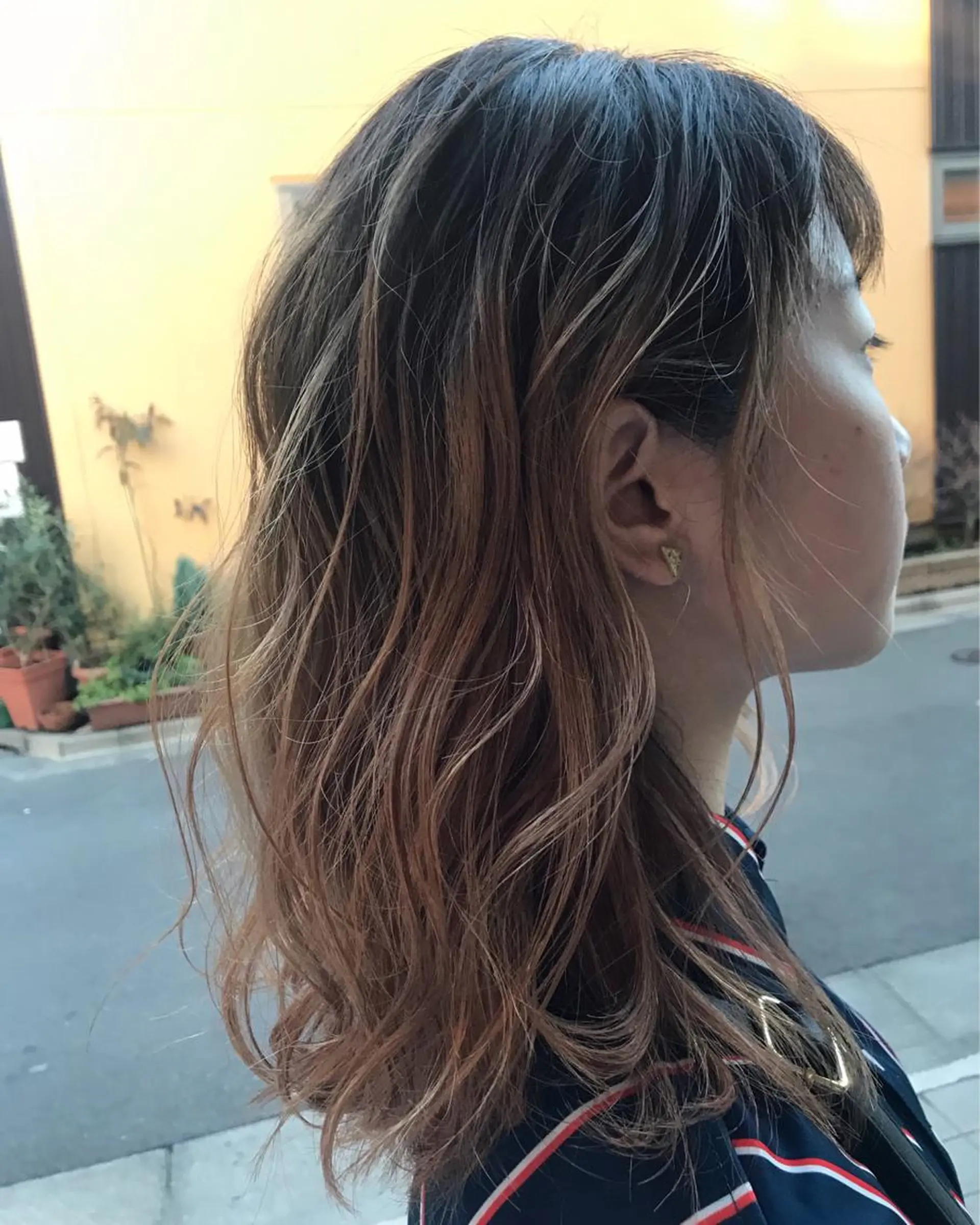 セミロング レイヤーカット カット ヘアカラー トリートメント 高円寺フェード 武内和樹のヘアスタイル