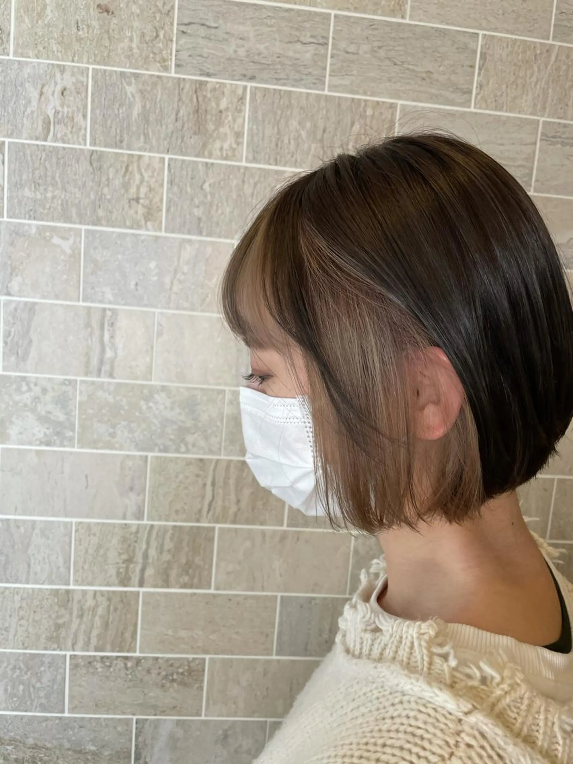 ショート ブリーチ毛矯正.髪質 改善.髪にドラマをのヘアスタイル