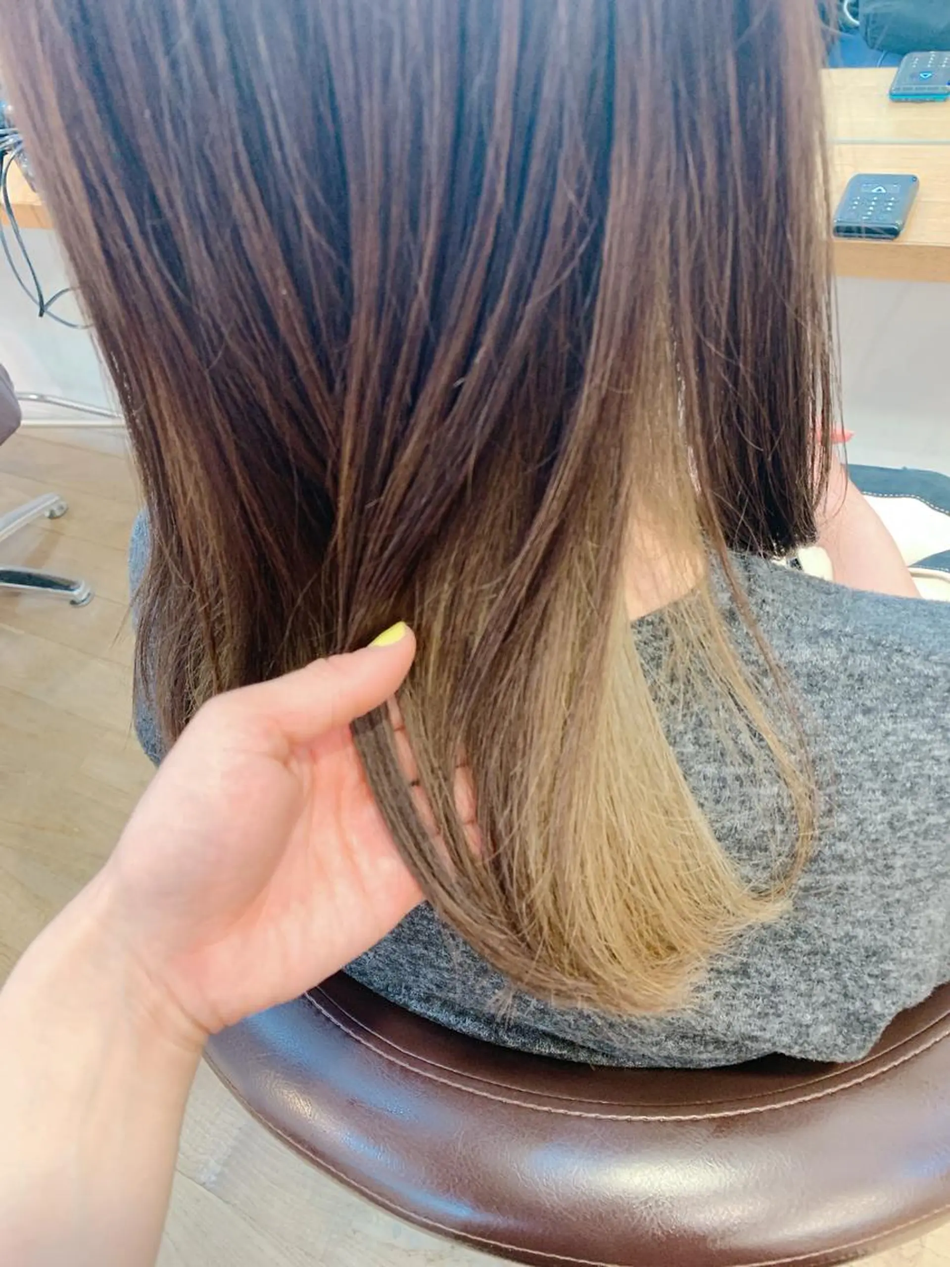 セミロング カラー エンドウ ミノリ🤎 /半個室/レイヤーのヘアスタイル