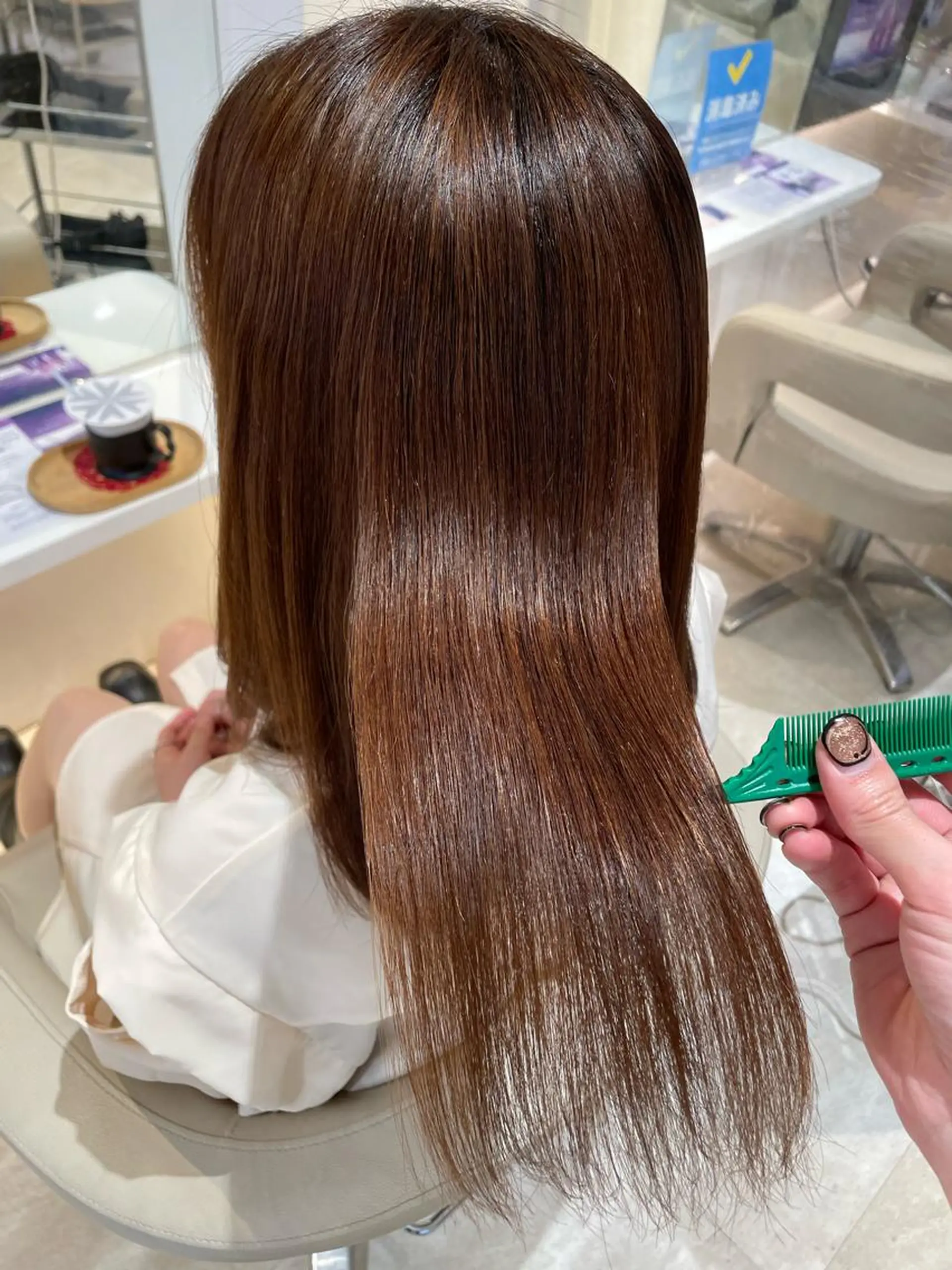 ロング 髪質改善・縮毛矯正 濱　泰賀のヘアスタイル
