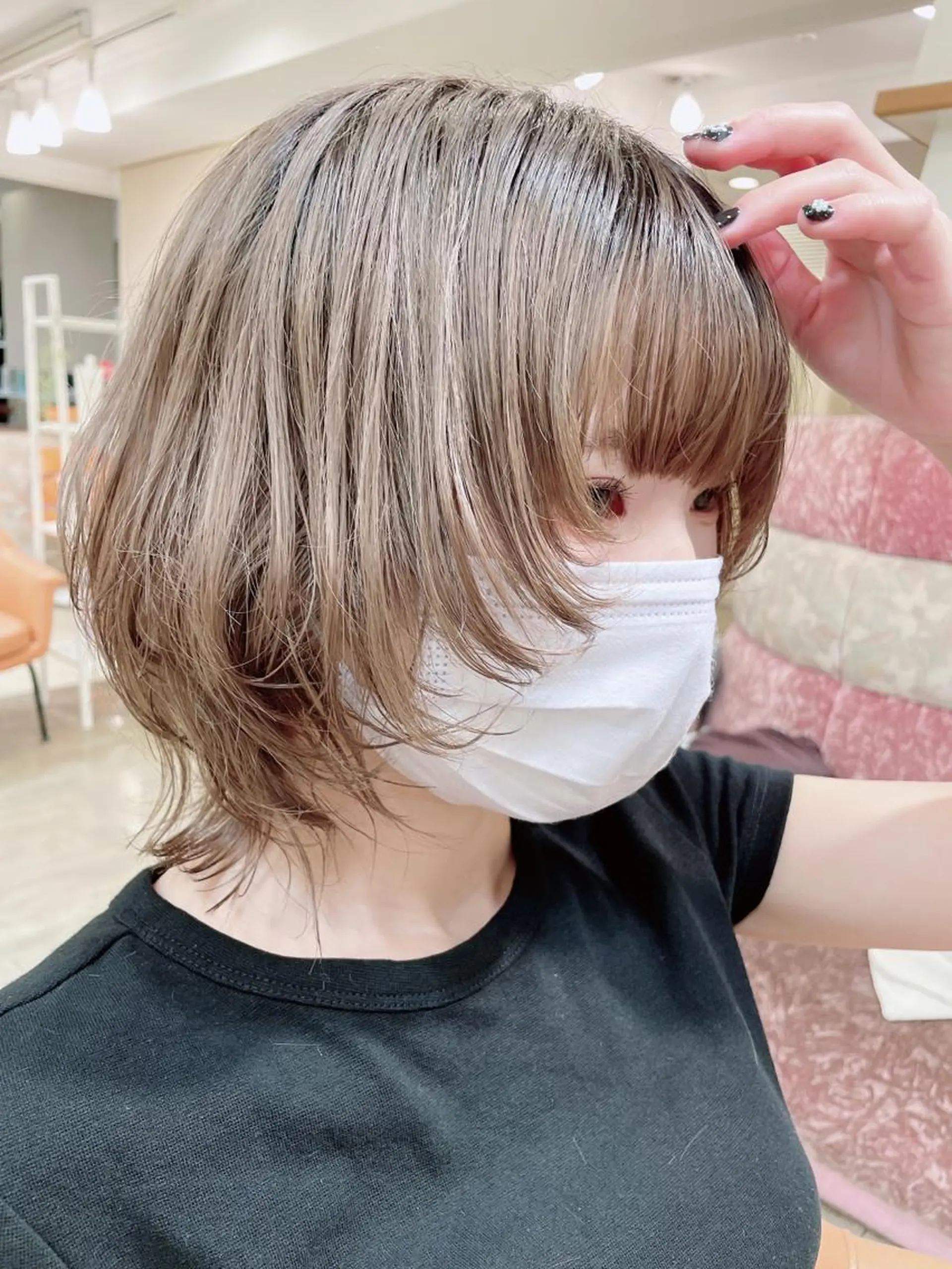 ミディアム 顔まわりレイヤー レイヤーカット ウルフカット カット 🐺高椋 海/ウルフ/レイヤーのヘアスタイル