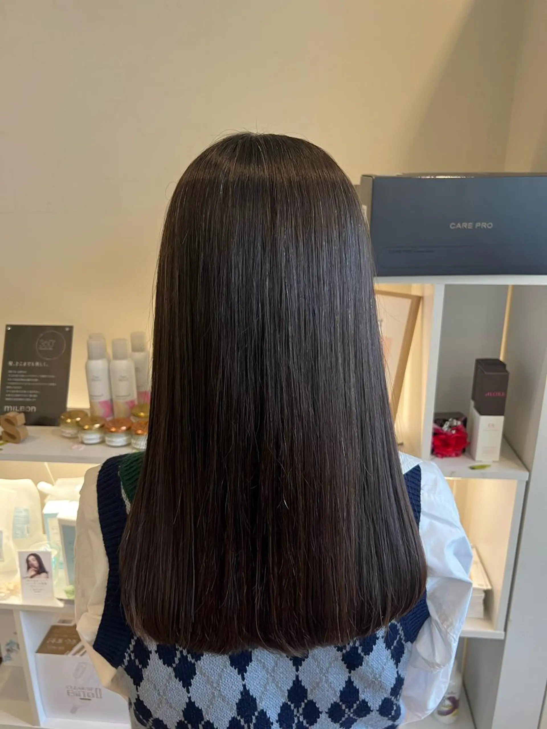 ロング カット 縮毛矯正 トリートメント 竹添 有梨沙のヘアスタイル
