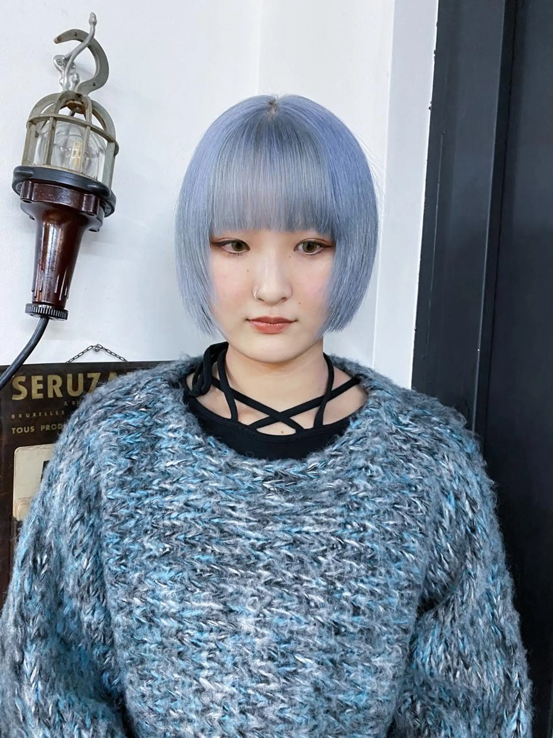 ショート カラー 黒髪 ブリーチ ハイトーンカラー ⭐️NAZUNAのヘアスタイル