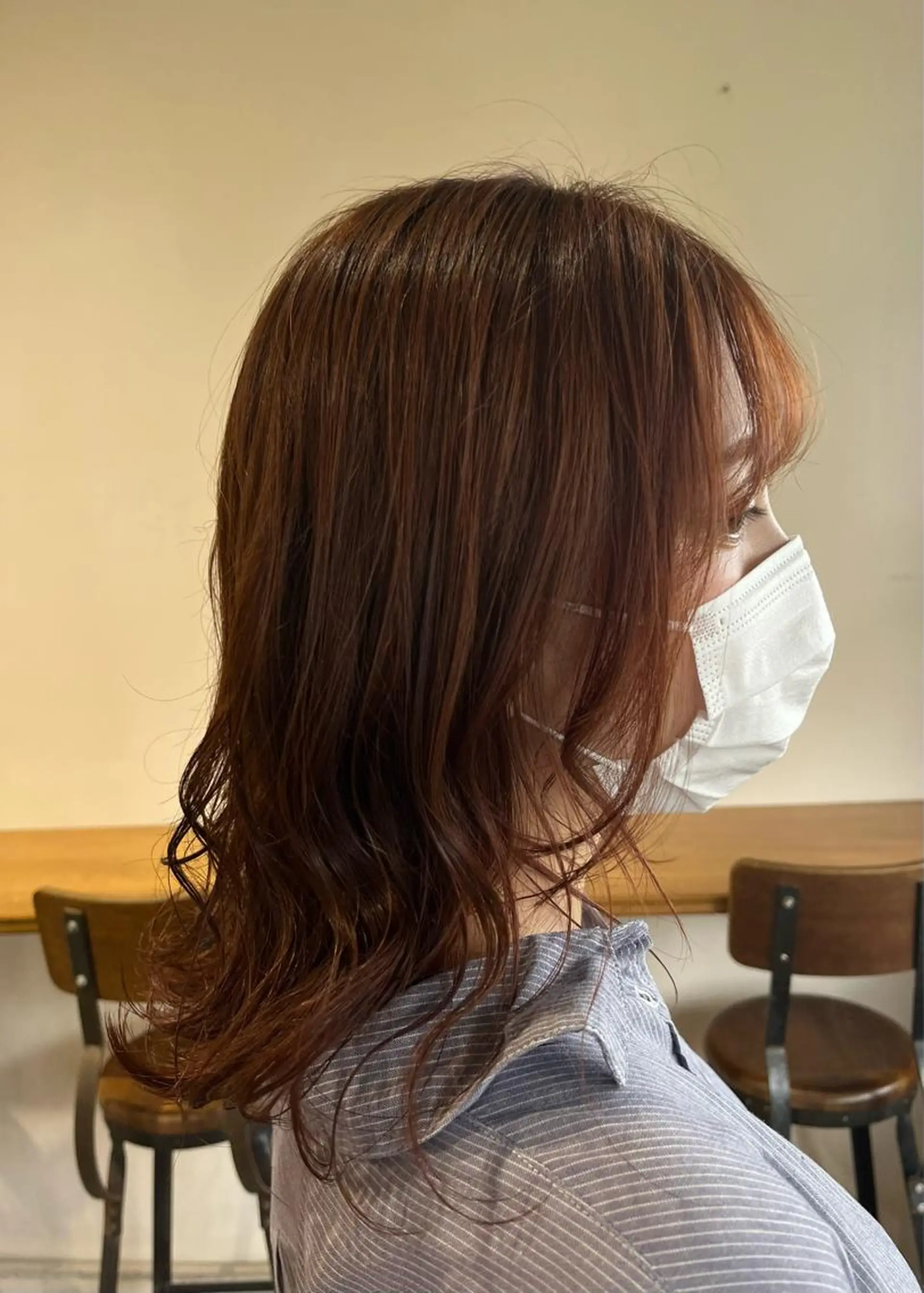カラー ブリーチ ブラウンカラー ブリーチなしカラー オレンジ オレンジブラウン ヘアカラー 森田 翔斗ベージュカラー⭕のヘアスタイル