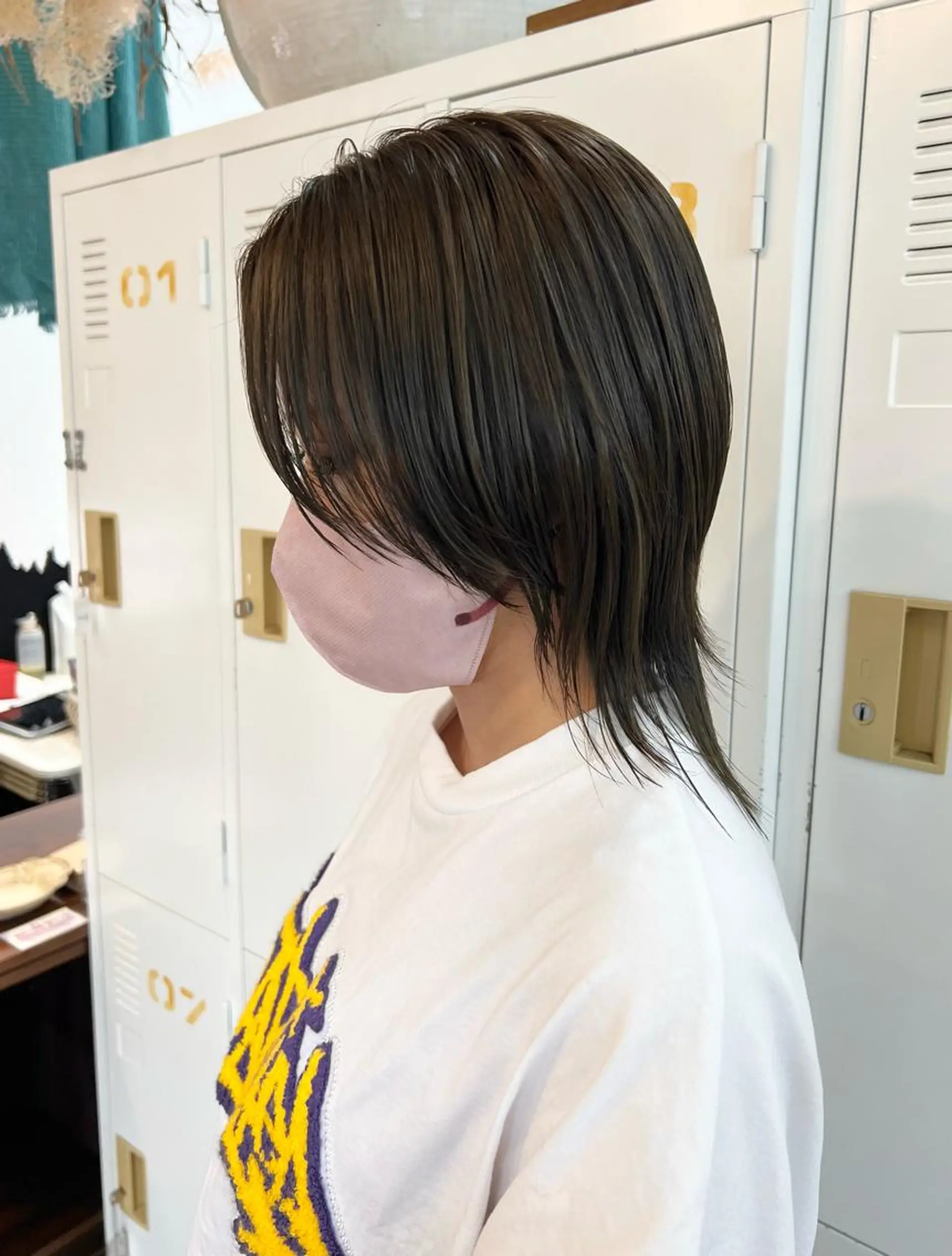 ミディアム カラー ベージュカラー ブリーチ 透明感カラー ブリーチなしカラー オリーブベージュ LOMARLIE JURIAのヘアスタイル