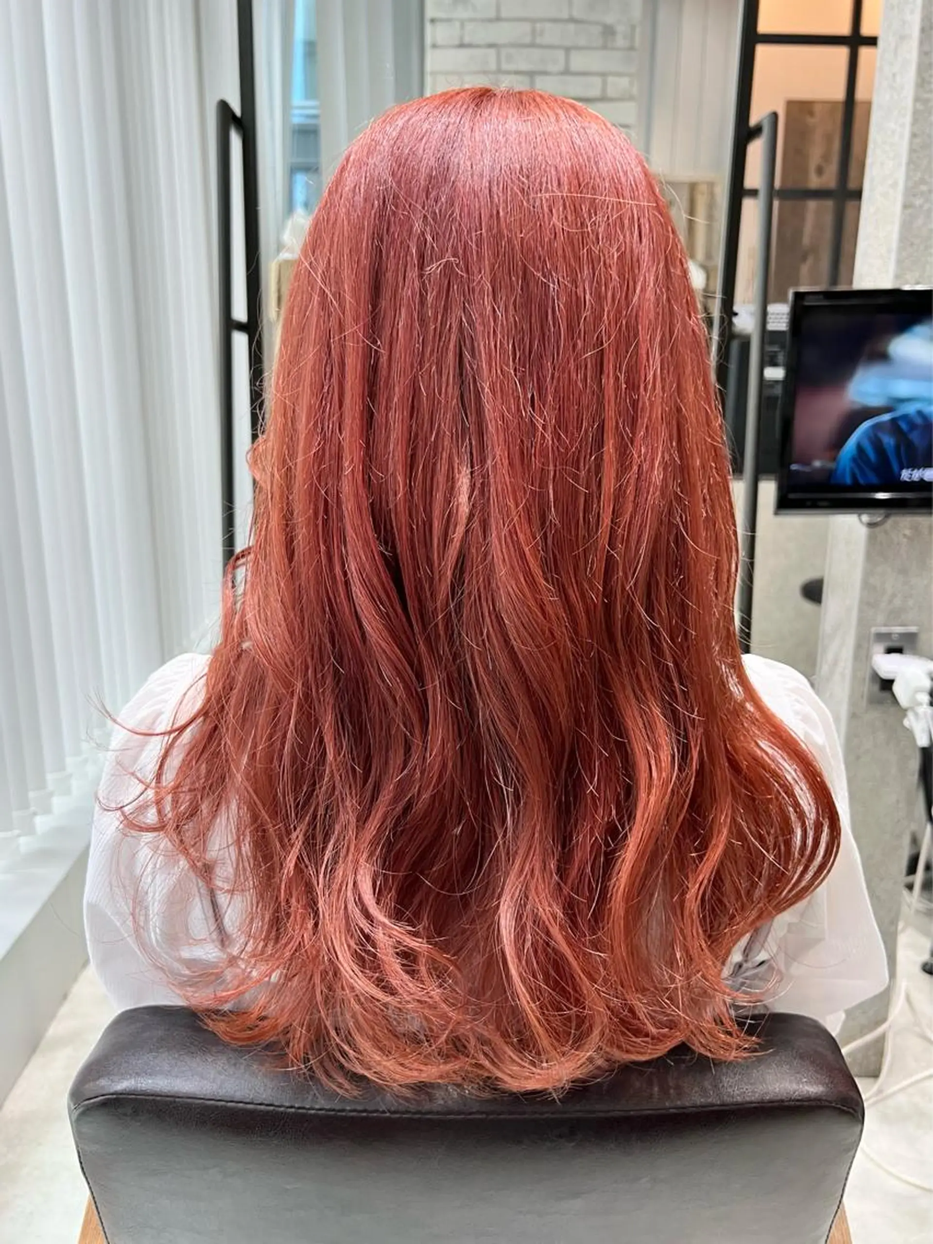 ロング カラー ブリーチ オレンジ ピンクカラー ヘアカラー 🌿ニュアンスヘア 🌿福田沙也加のヘアスタイル